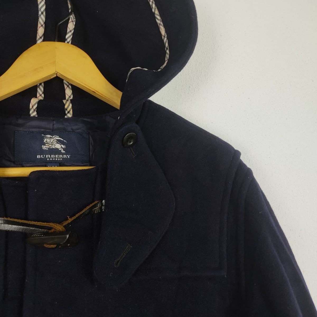 London Nova Check Wool Duffel Over Coat Jacket - 5