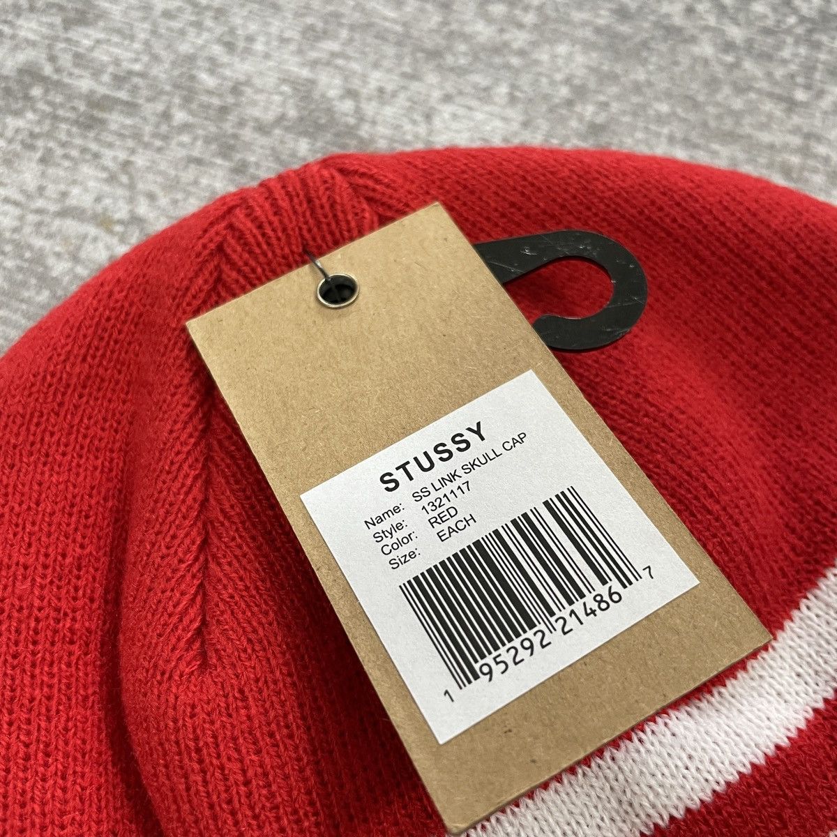 Stussy Big SS Logo Beanie Hat Red