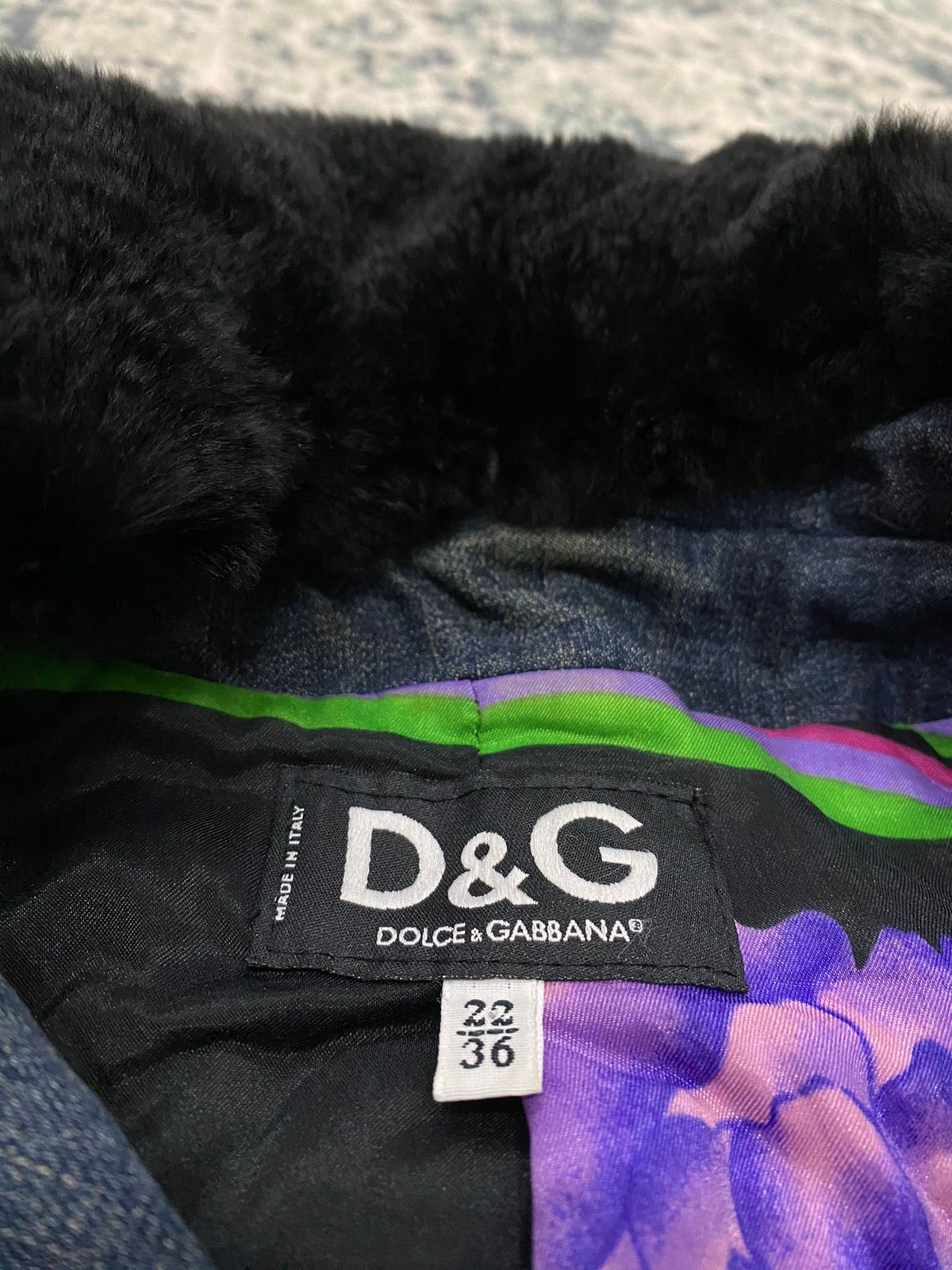 AW2002 Fur Floral Half Denim Knitwear Jacket - 7