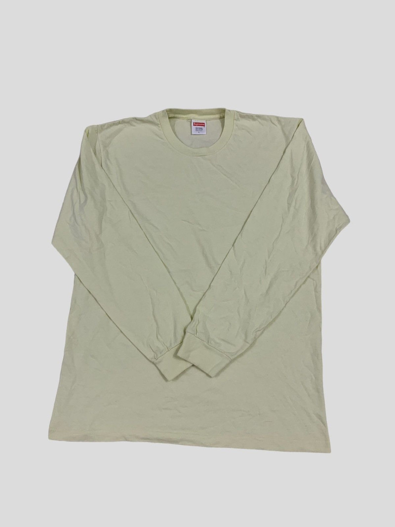 SUPREME PLAIN YELLOW TEE - 1