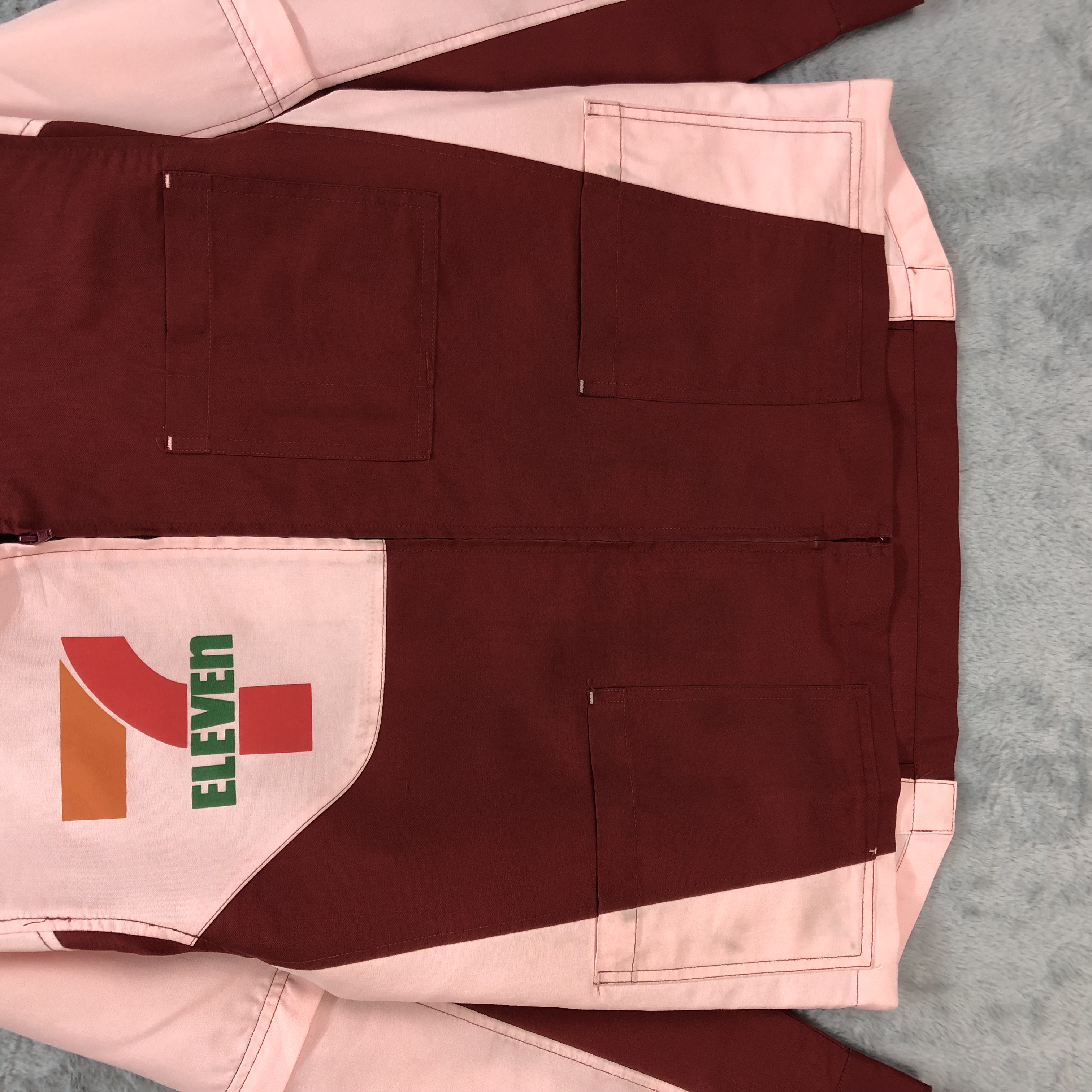 Vintage 7-ELEVEN Detachable Sleeve Jacket Shirt #5455-191 - 4