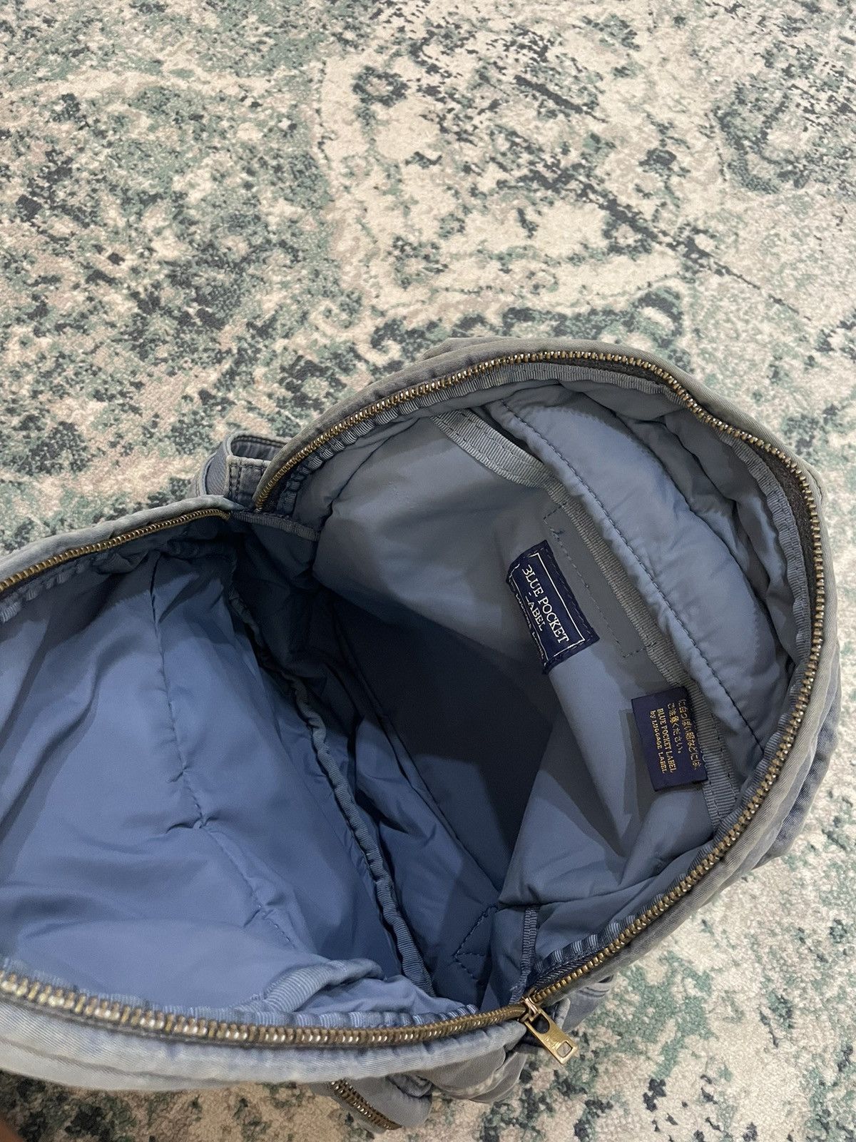 Porter Blue Pocket Label Luggage Label Nylon Paded Bag Pack - 19