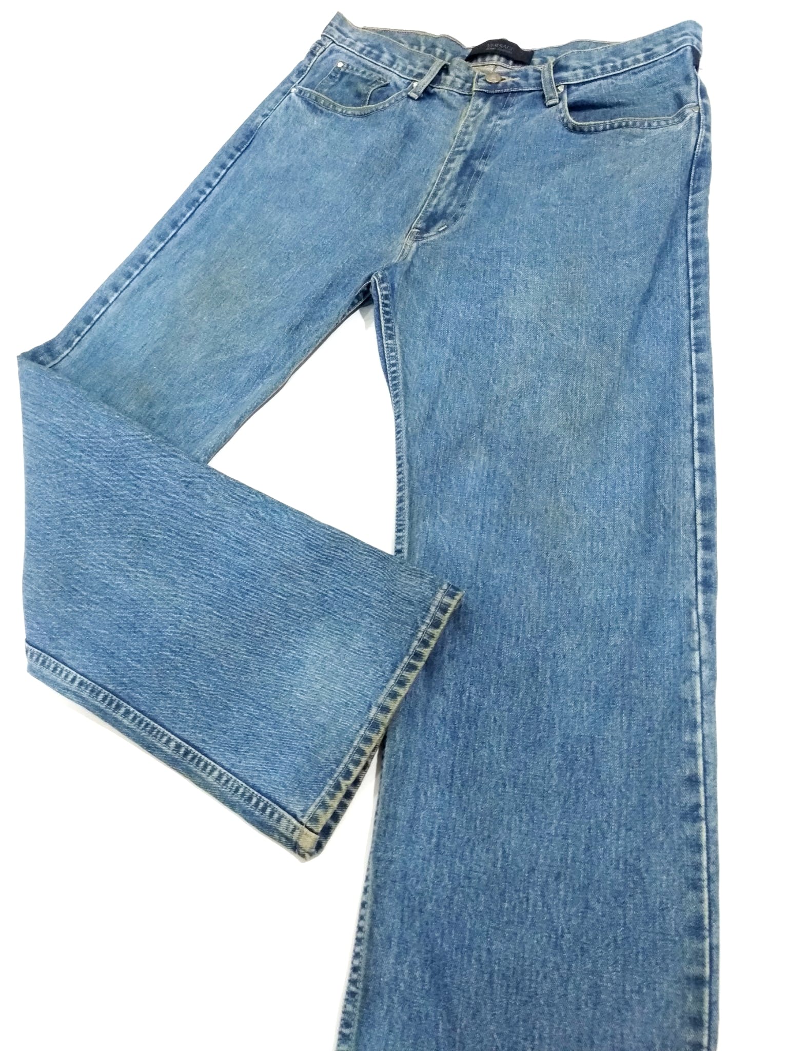 RARE!VTG 90s VERSACE JEANS COUTURE MADE IN ITALY BLUE DENIM - 4