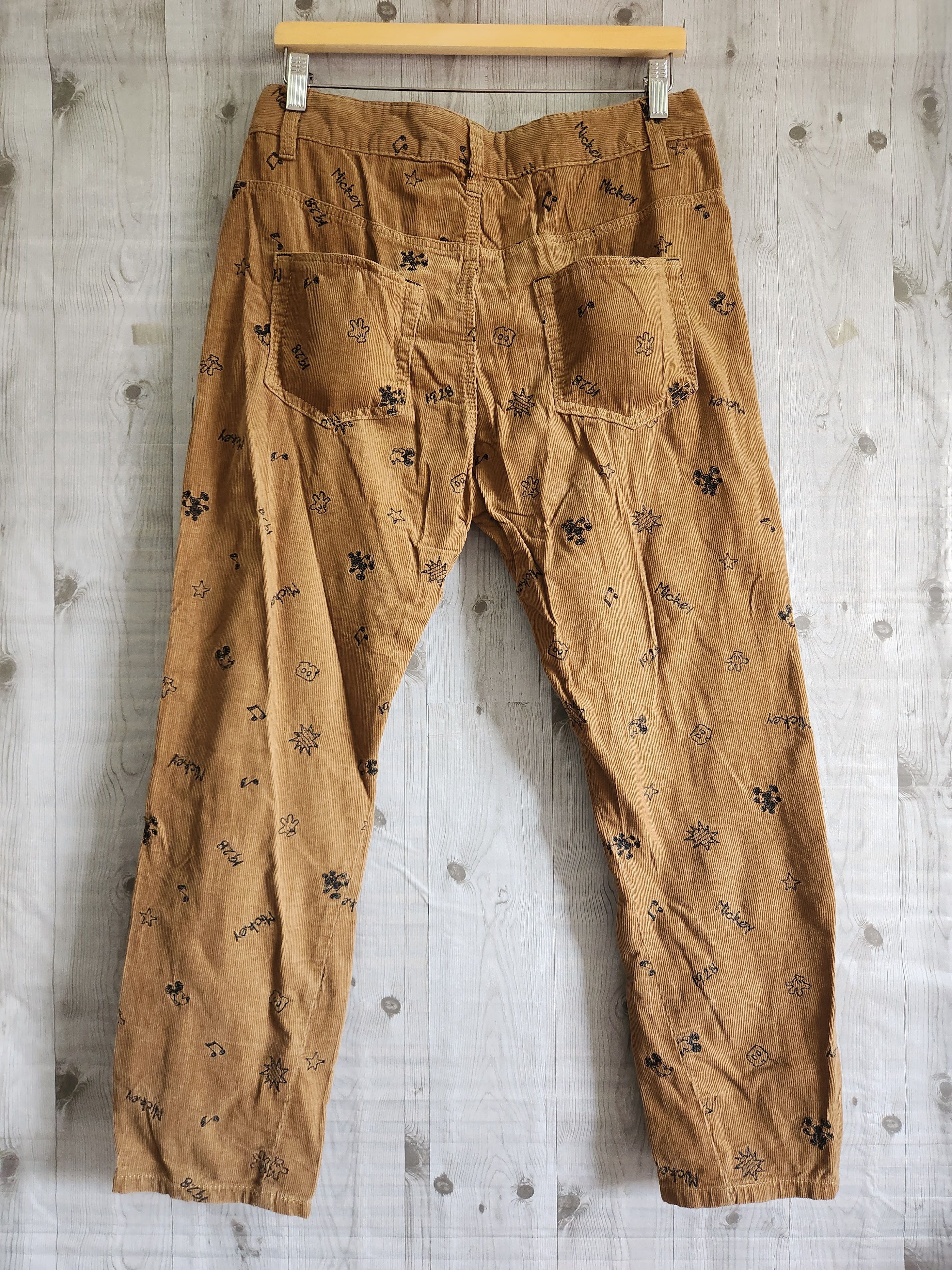 Disney Corduroy Denim Brown Jeans Full Printed - 14