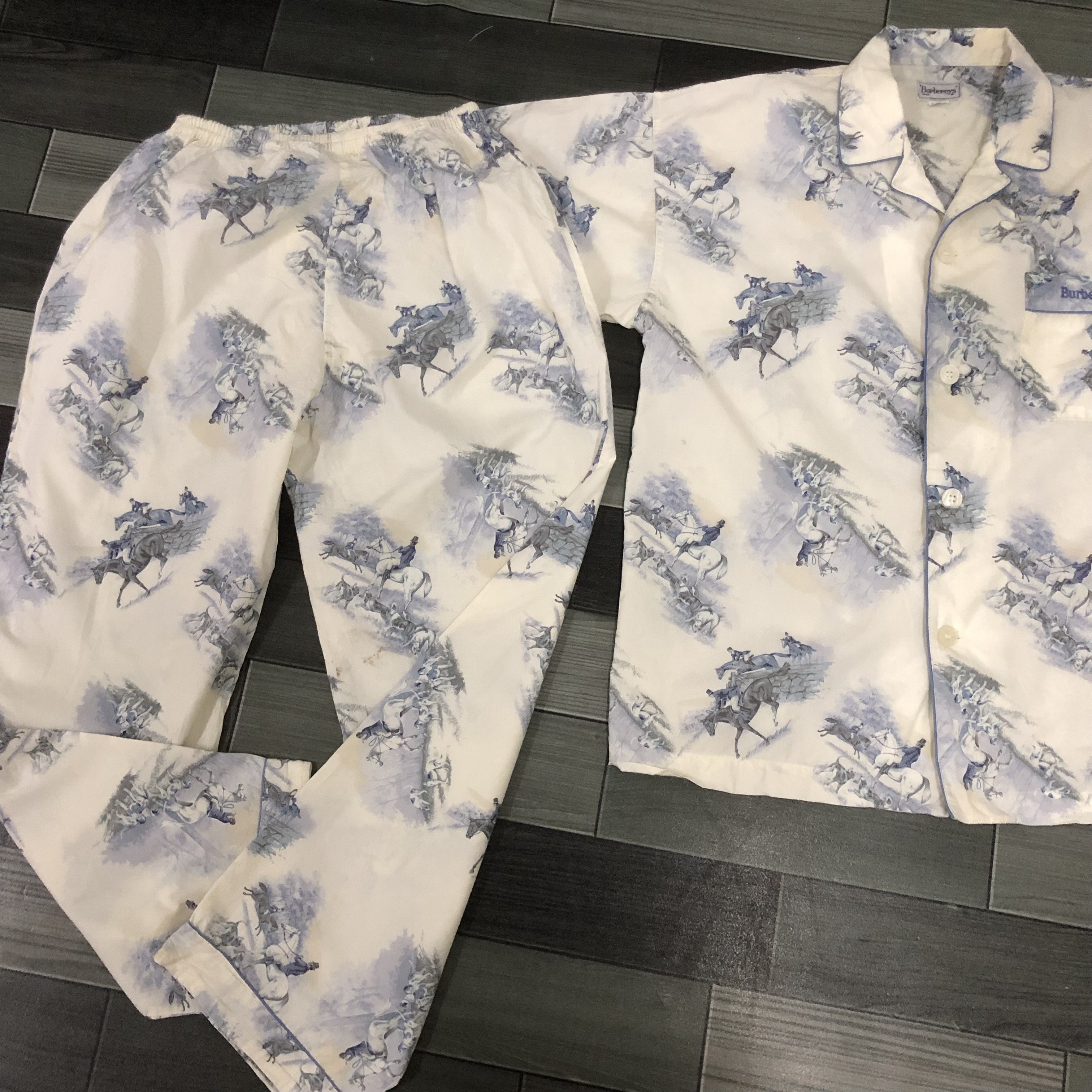 Burberry Prorsum - rare authentic one set vintage burberrys sleepwear - 14