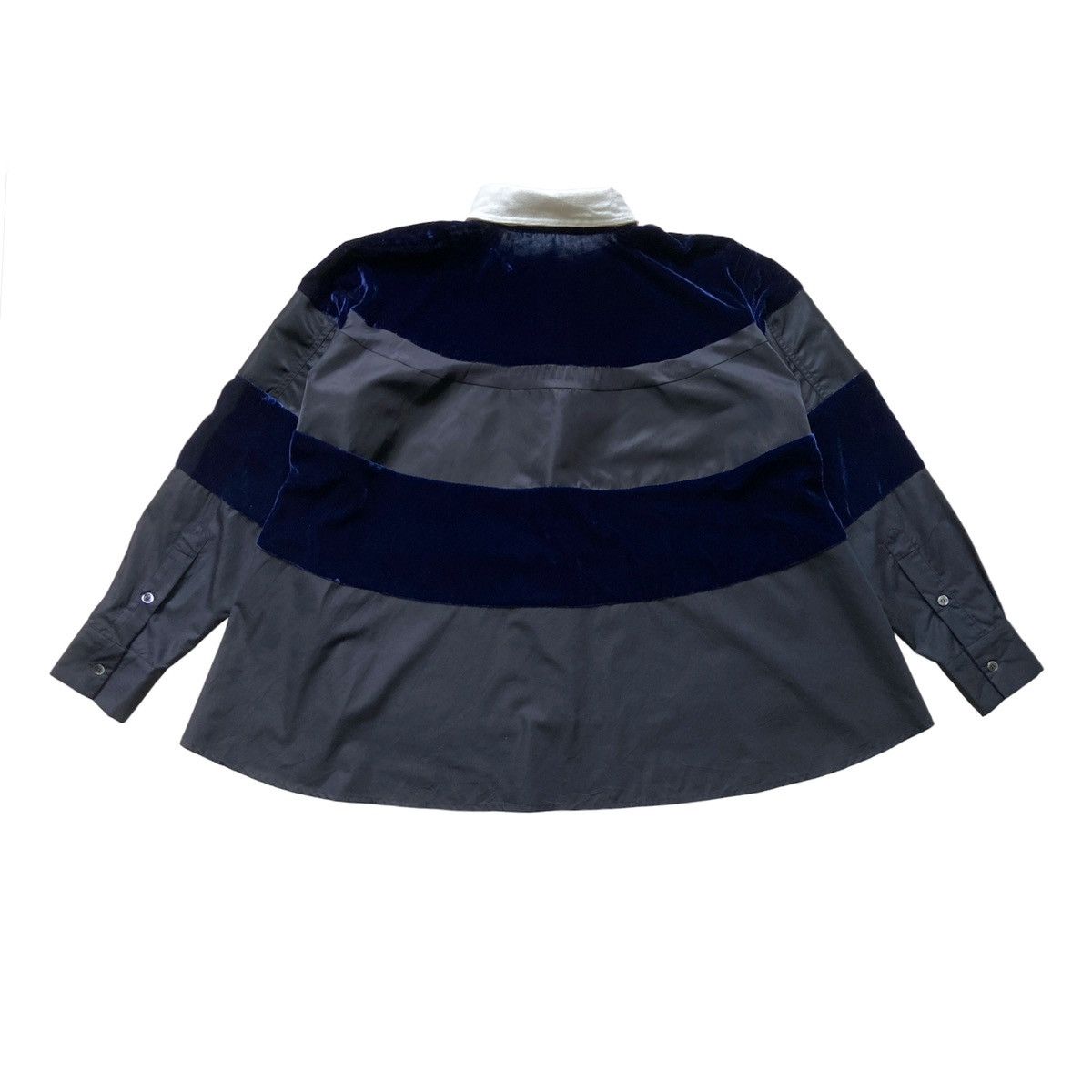 Sacai Combined Rugby Collar Velvet Cotton Bomber Jacket - 2