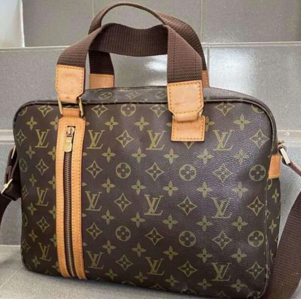 $1350 Sac Bosphore monogram canvas messenger bag - 1