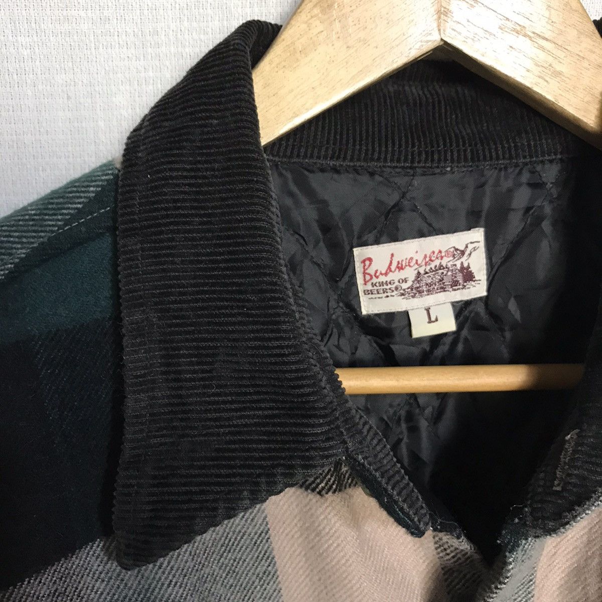 Vintage Budweiser zipper wool jacket - 6