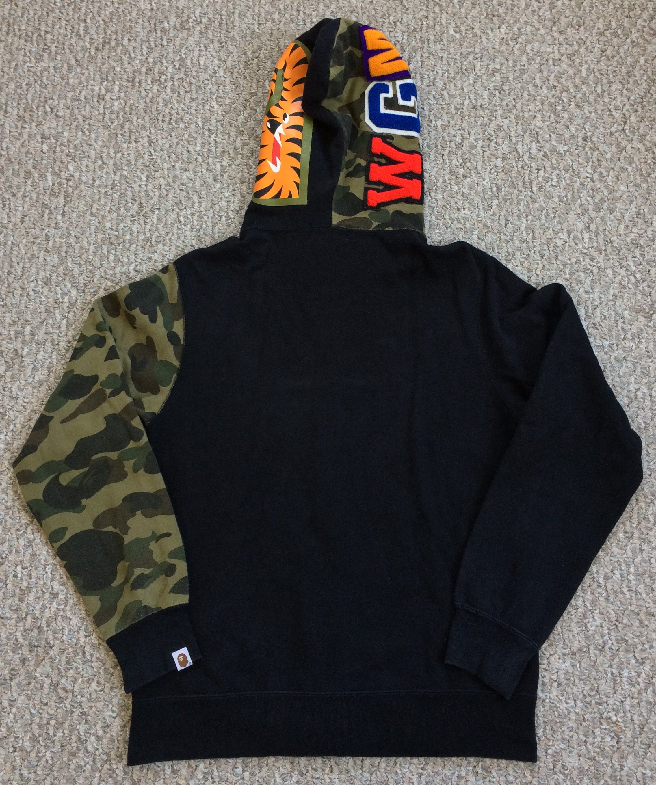 OG Bathing Ape Black Camo Shark Hoodie - 10