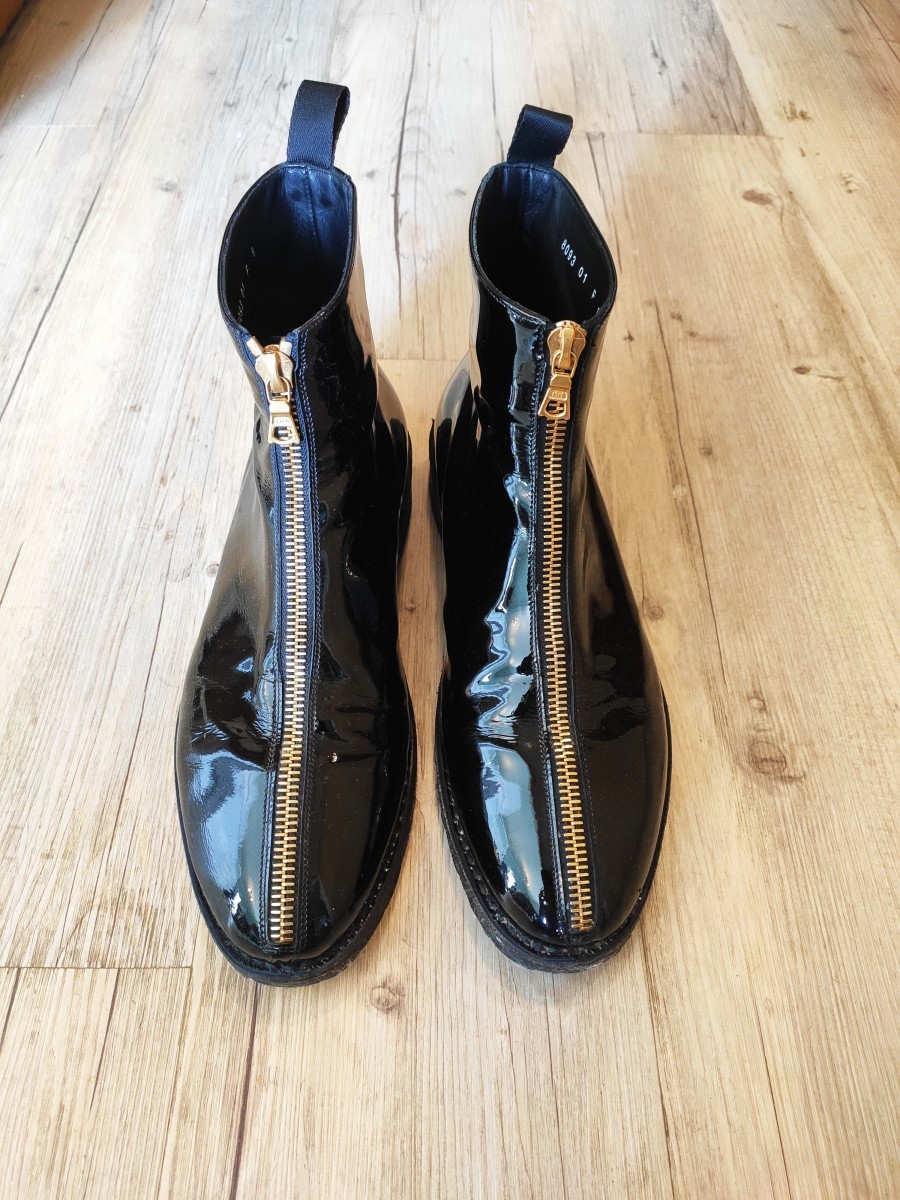 Denis Simachev - Polished leather front zip boots from FW2007.Like Guidi - 2