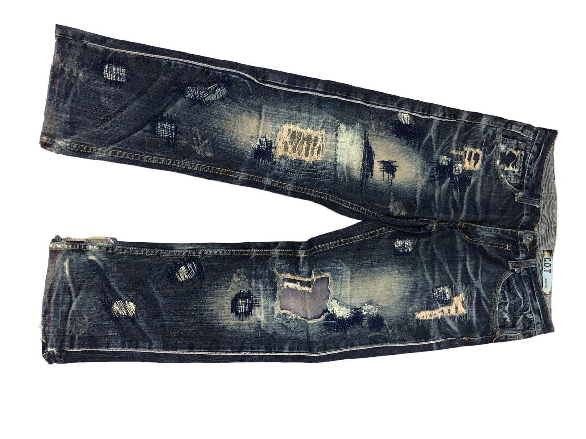 Japanese Brand - C.o.t jeans japan patchwork distressed denim pants - 1