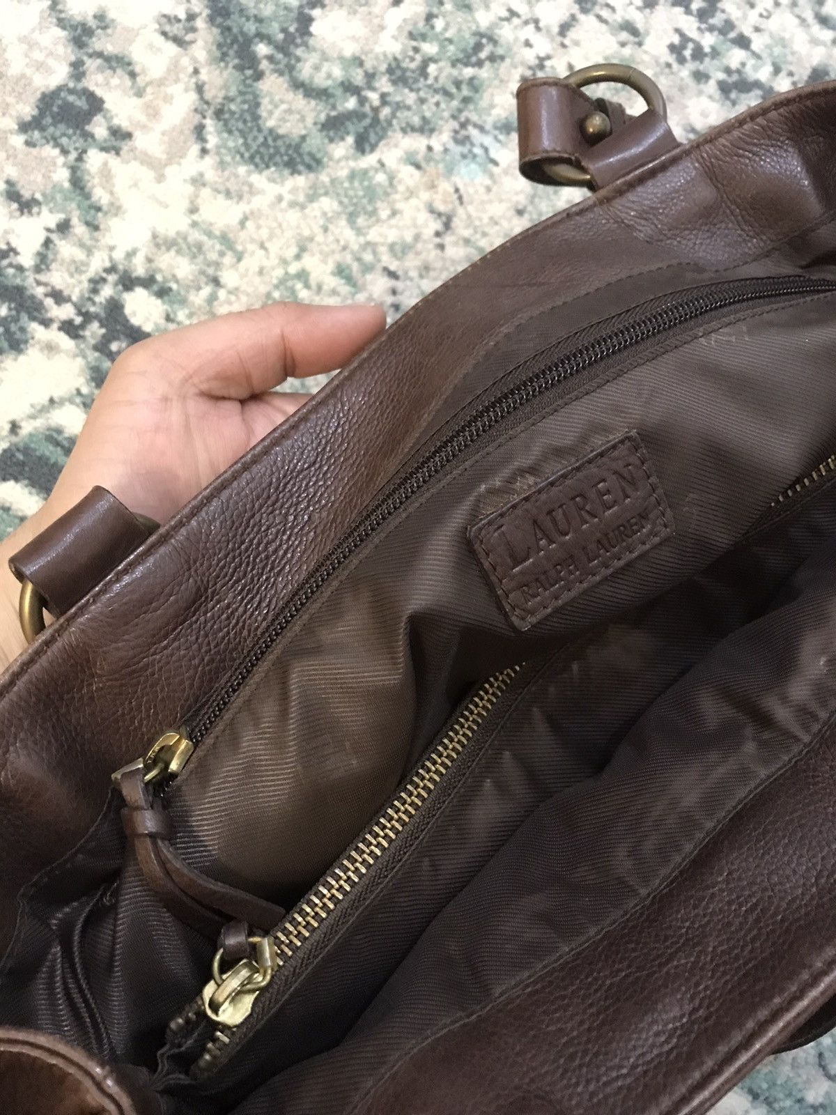 PRL Polo Ralph Lauren Genuine Leather Hand Bag - 9