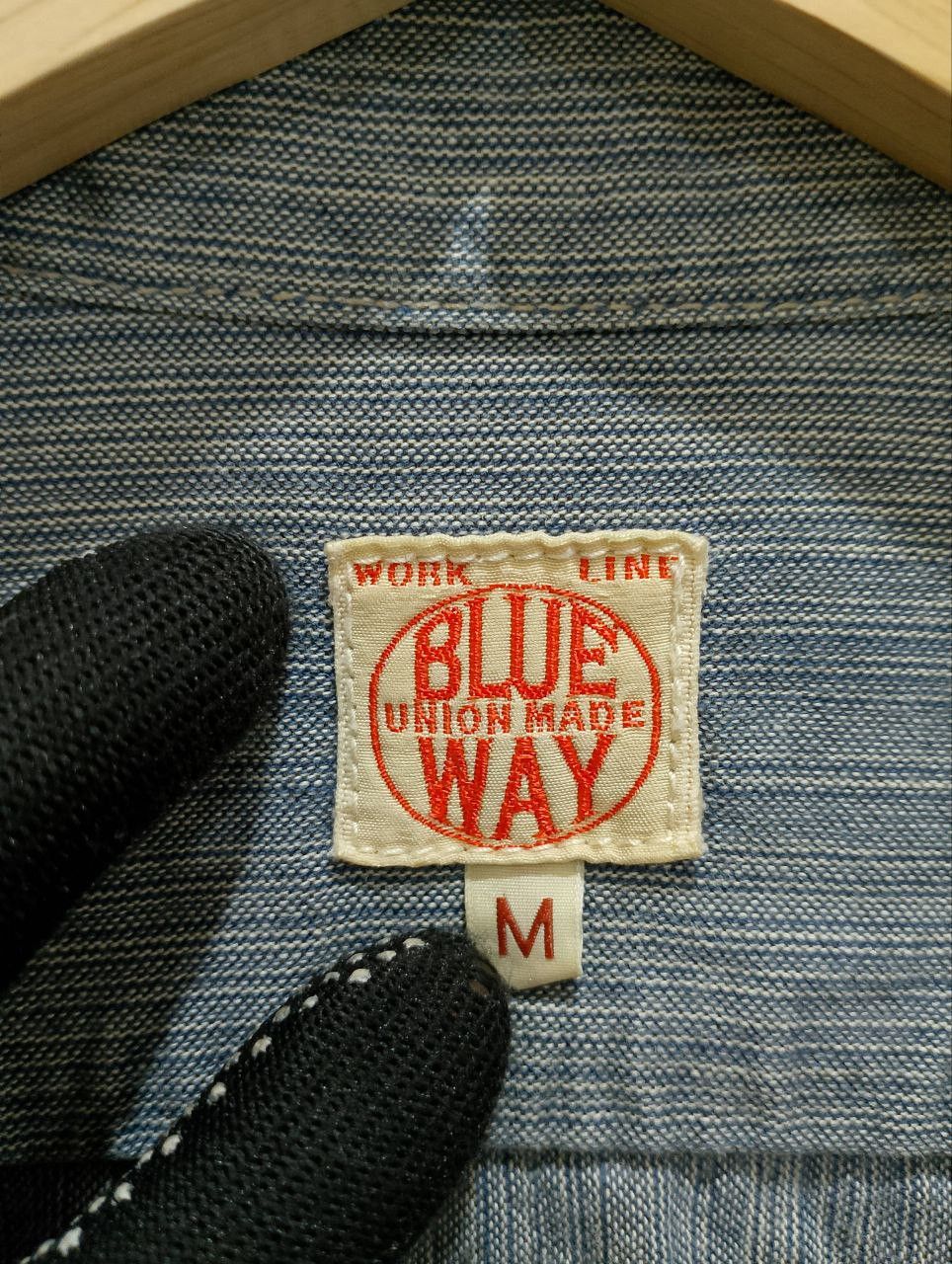 Vintage UNION Made Blue Way Denim Chambray Work Shirt - 8