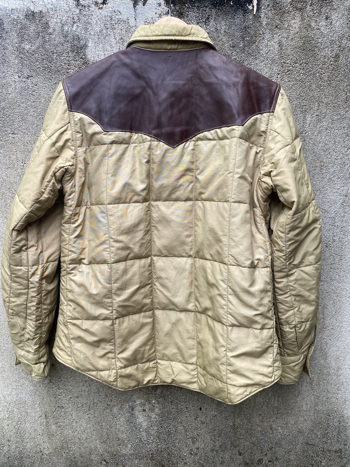 Japanese Brand - Sugar Cane & Co Leather Diamond Quilted Western Jacket - 2