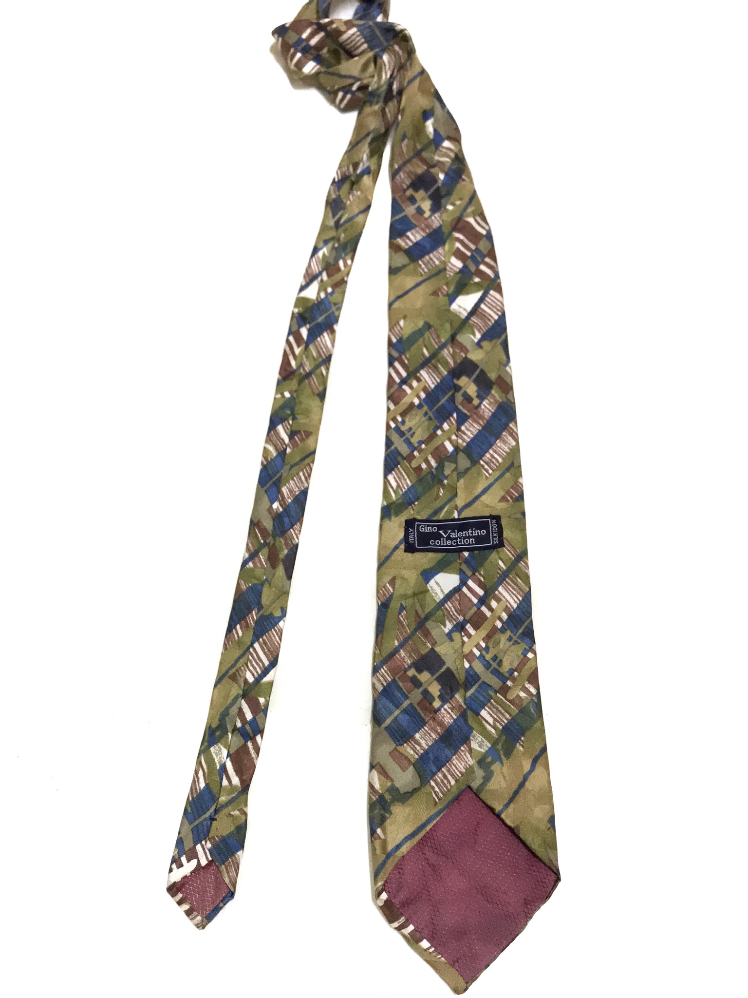 GINO VALENTINO ITALY SILK NECK TIE - 3