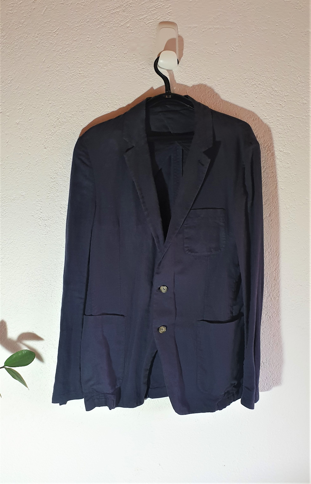 Navy Linen Summer Suit - 1