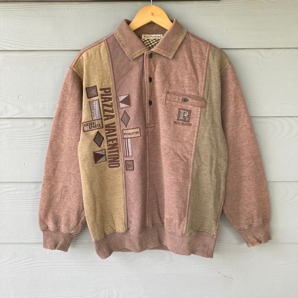 Designer - Vintage Piazza Valentino Brown Sweatshirt - 1