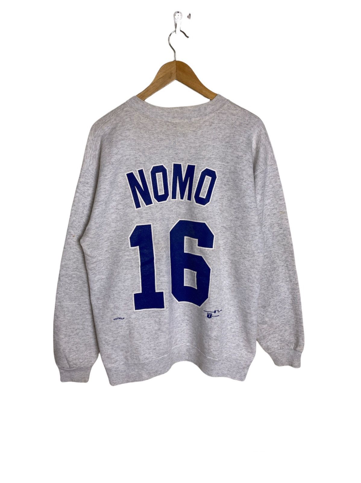 Vintage 95 Nutmeg LA Dodgers Hideo Nomo 16 Sweatshirt - 6