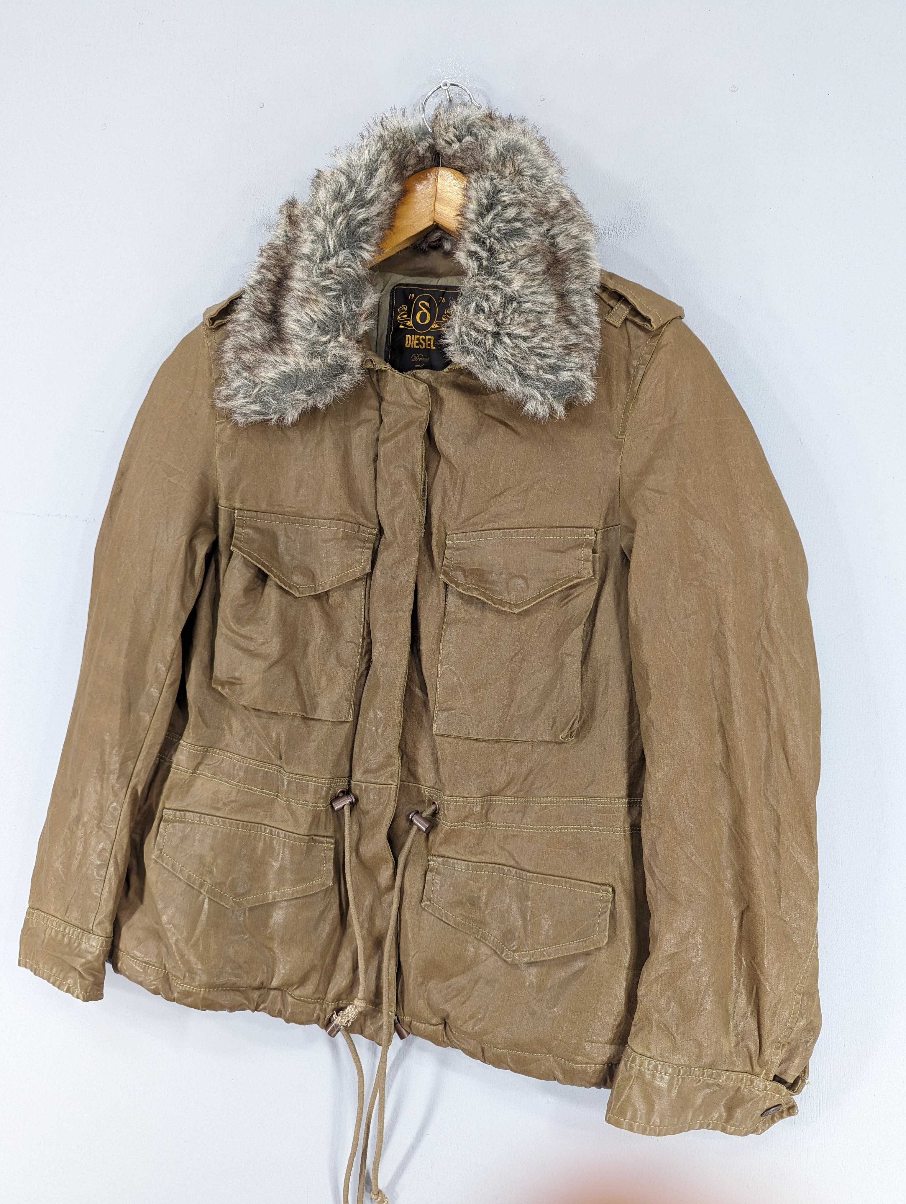 🔥RARE🔥Diesel Dress And Impress Zipper Fur Collar Jacket - 3