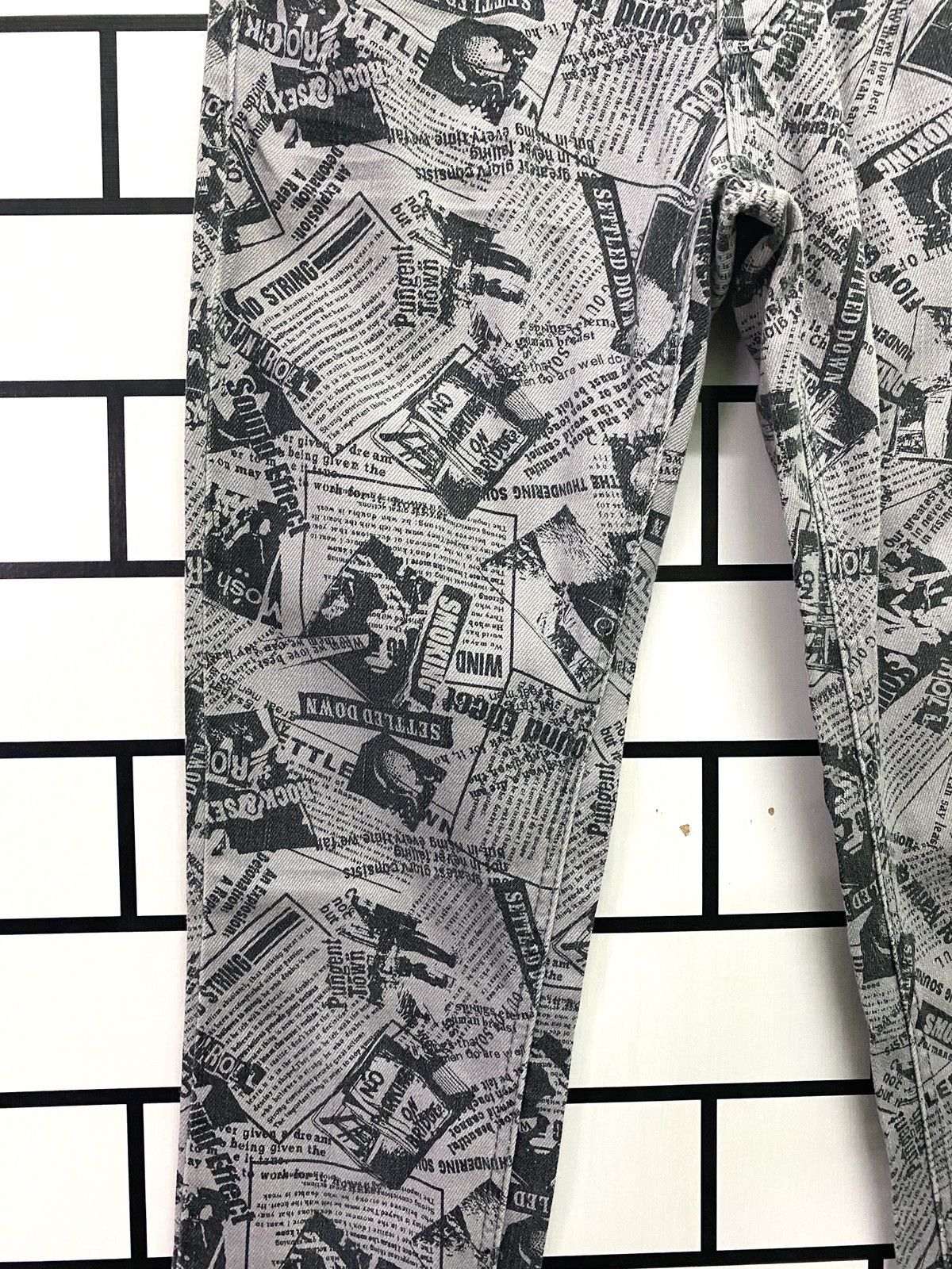 Designer - Japanese Made BACK & FORTH Full Print Rock Style Pants - 6