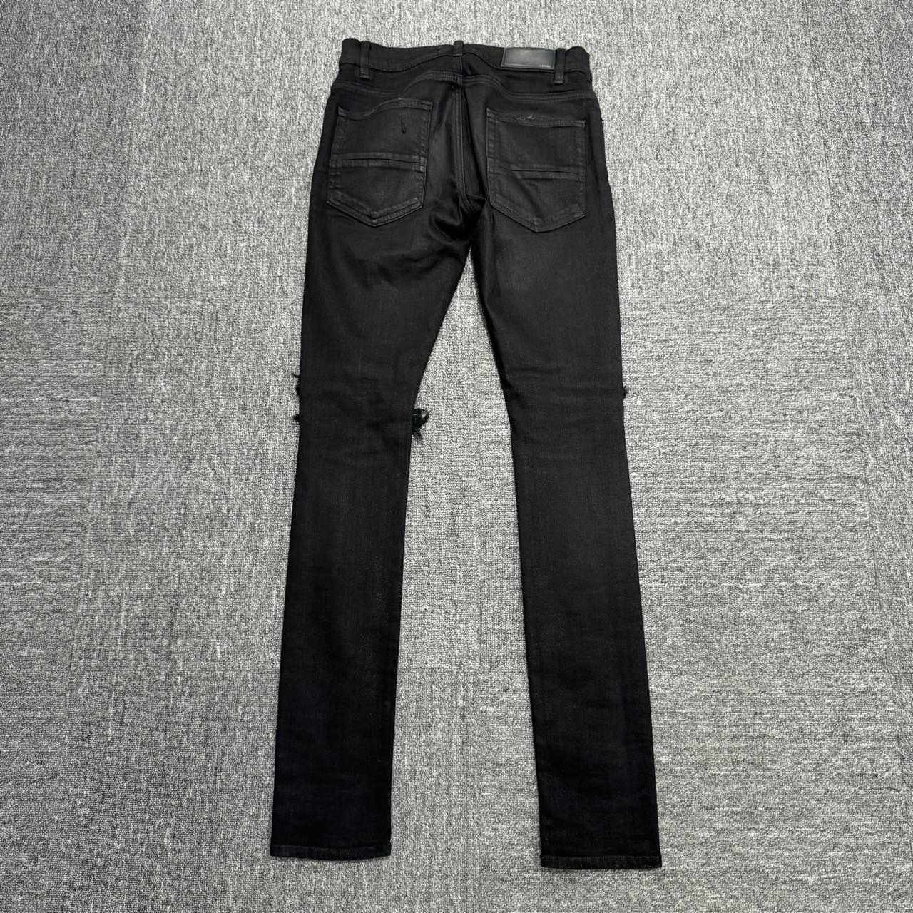 Amiri Black Large Distressed Denim Jeans - 2