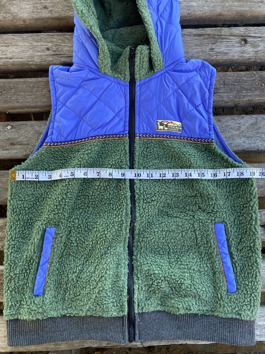Japanese Brand - Titicaca Sherpa Fleece Sleeveless Hoodie Jacket - 10