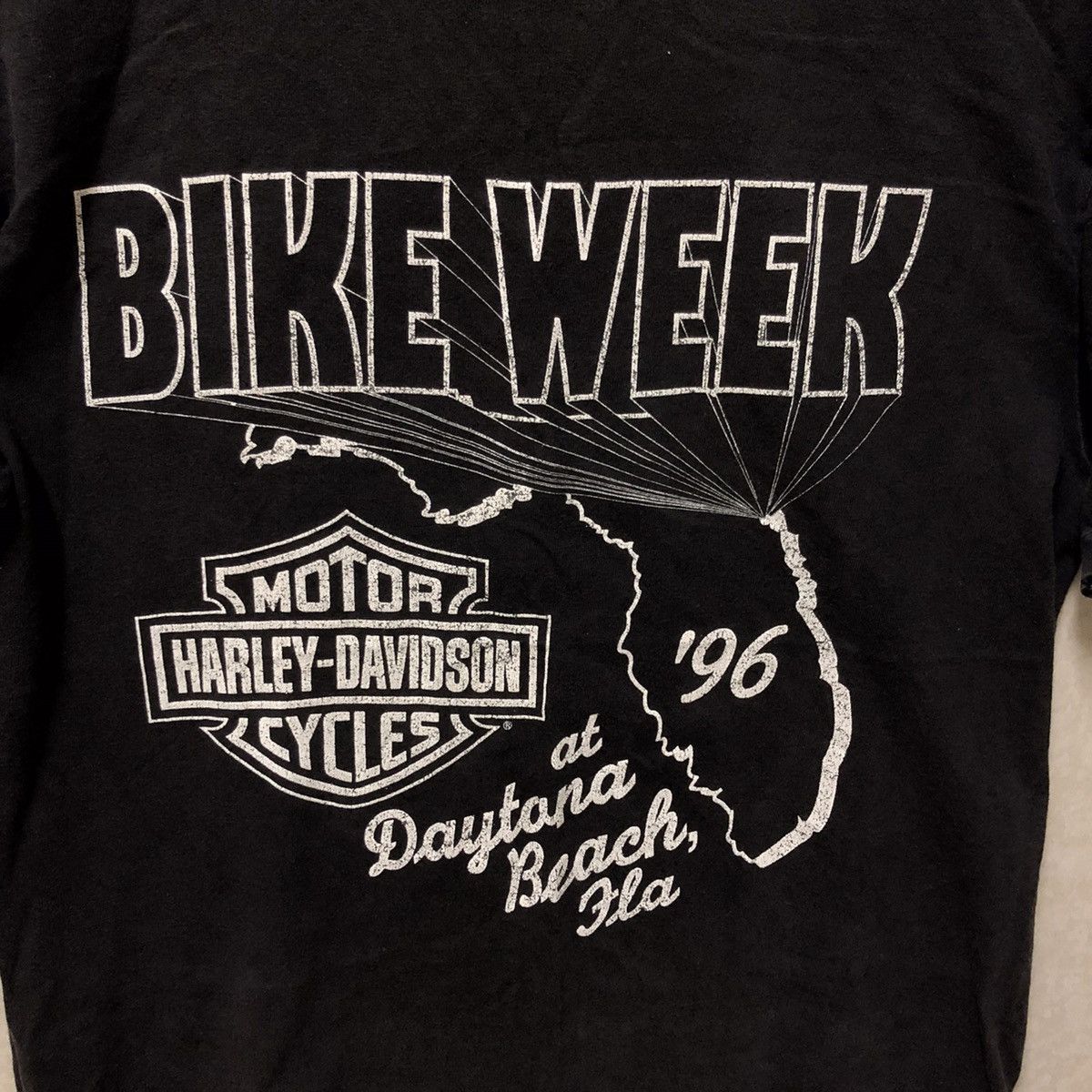 Vintage harley davidson daytona beach bike week 1996 tshirt - 7