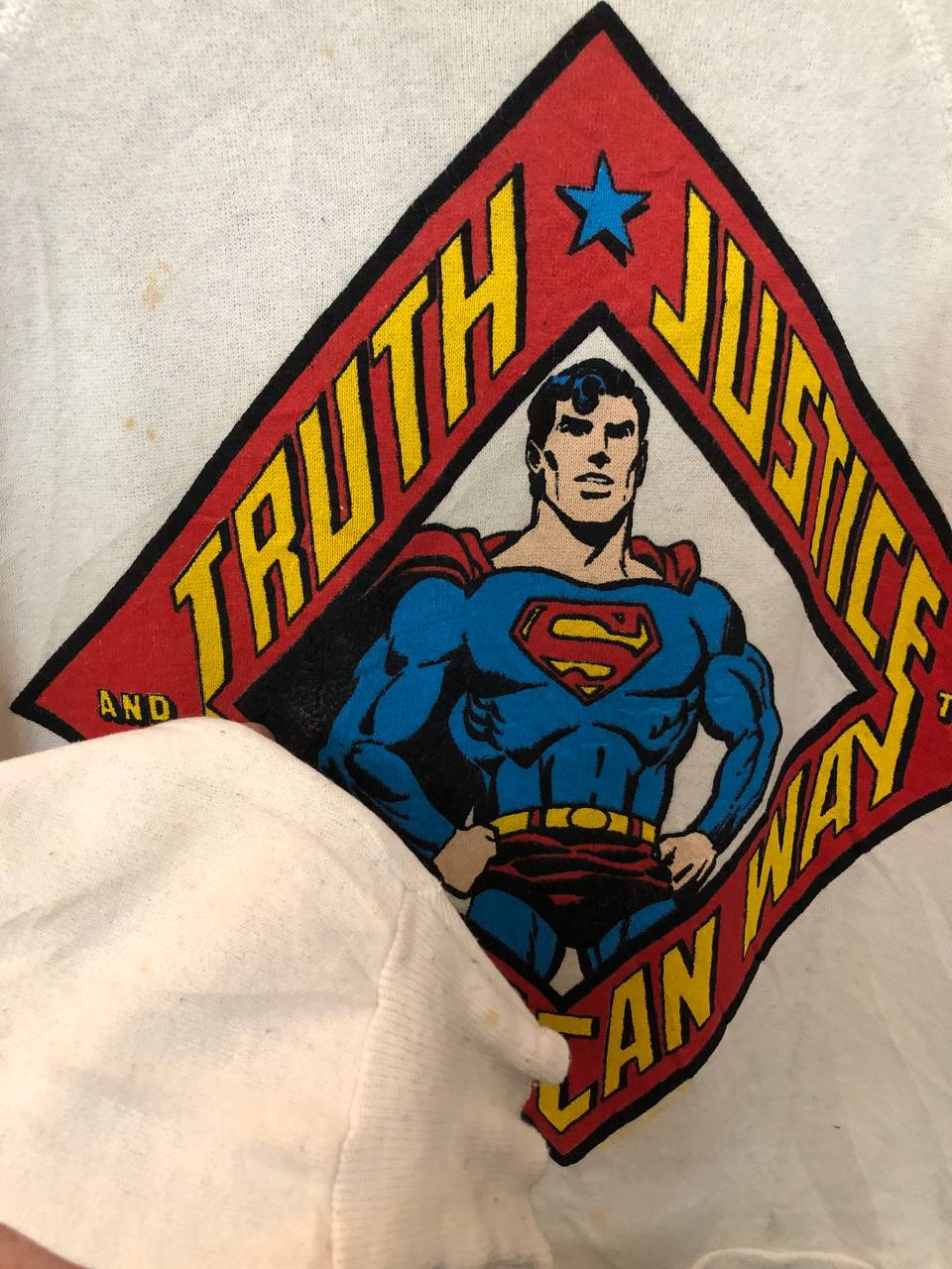 Vintage - Vintage Late 80's Superman Truth Justice Sweatshirt - 5