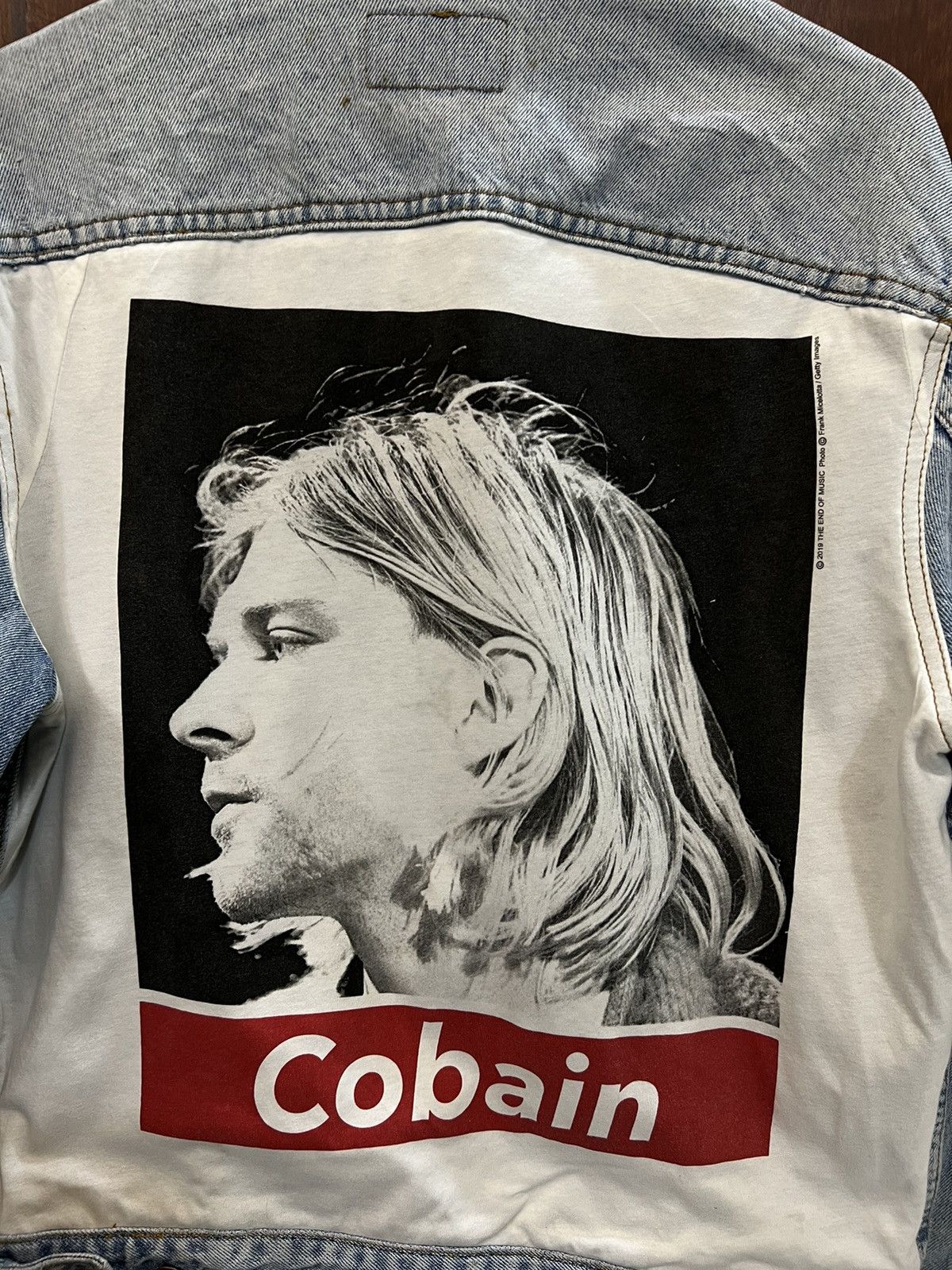 Vintage Custom Kurt Cobain Made in USA Denim Jacket - 9