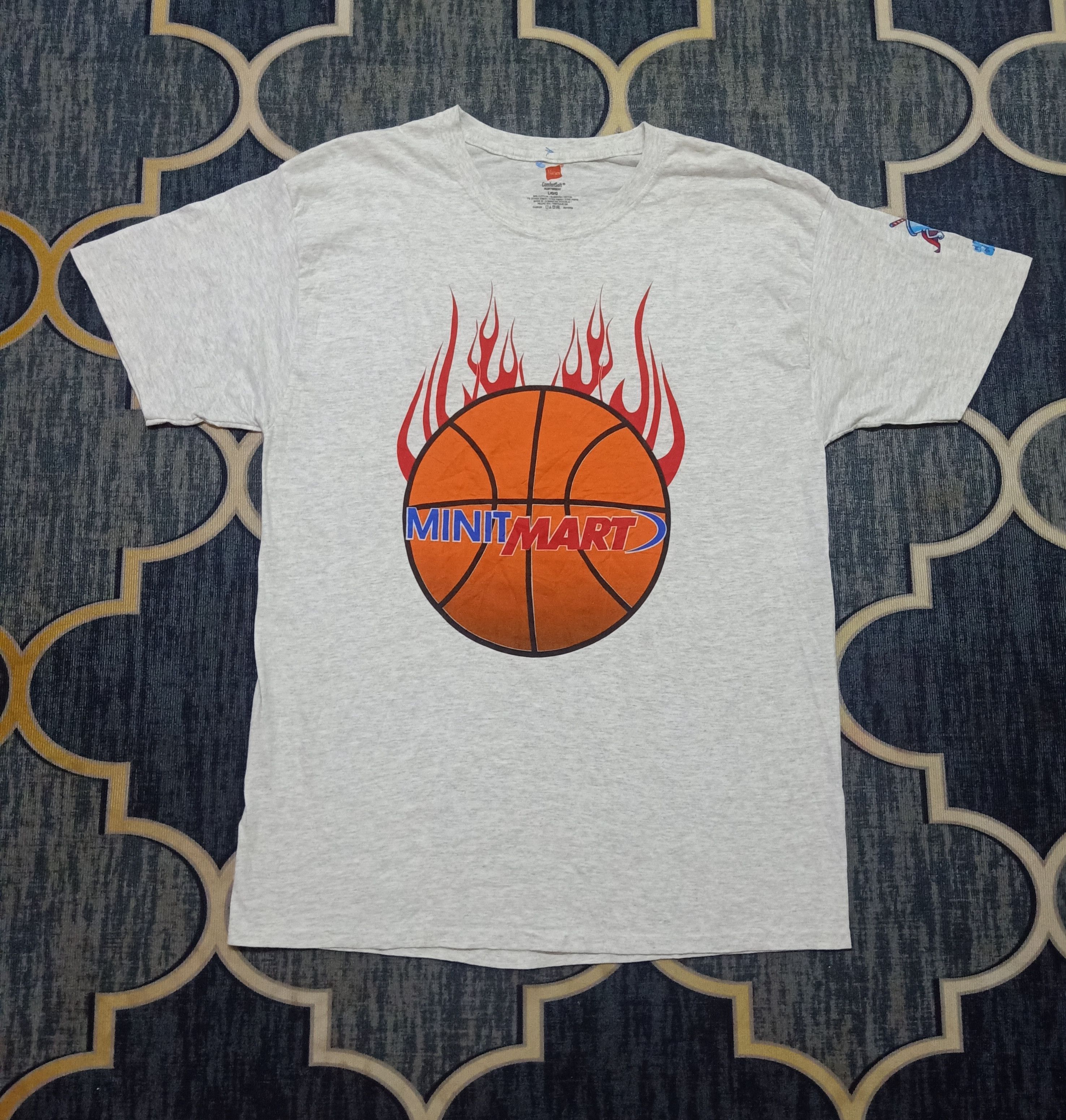 Vintage Promo Tee minit mart Basketball Flame - 1