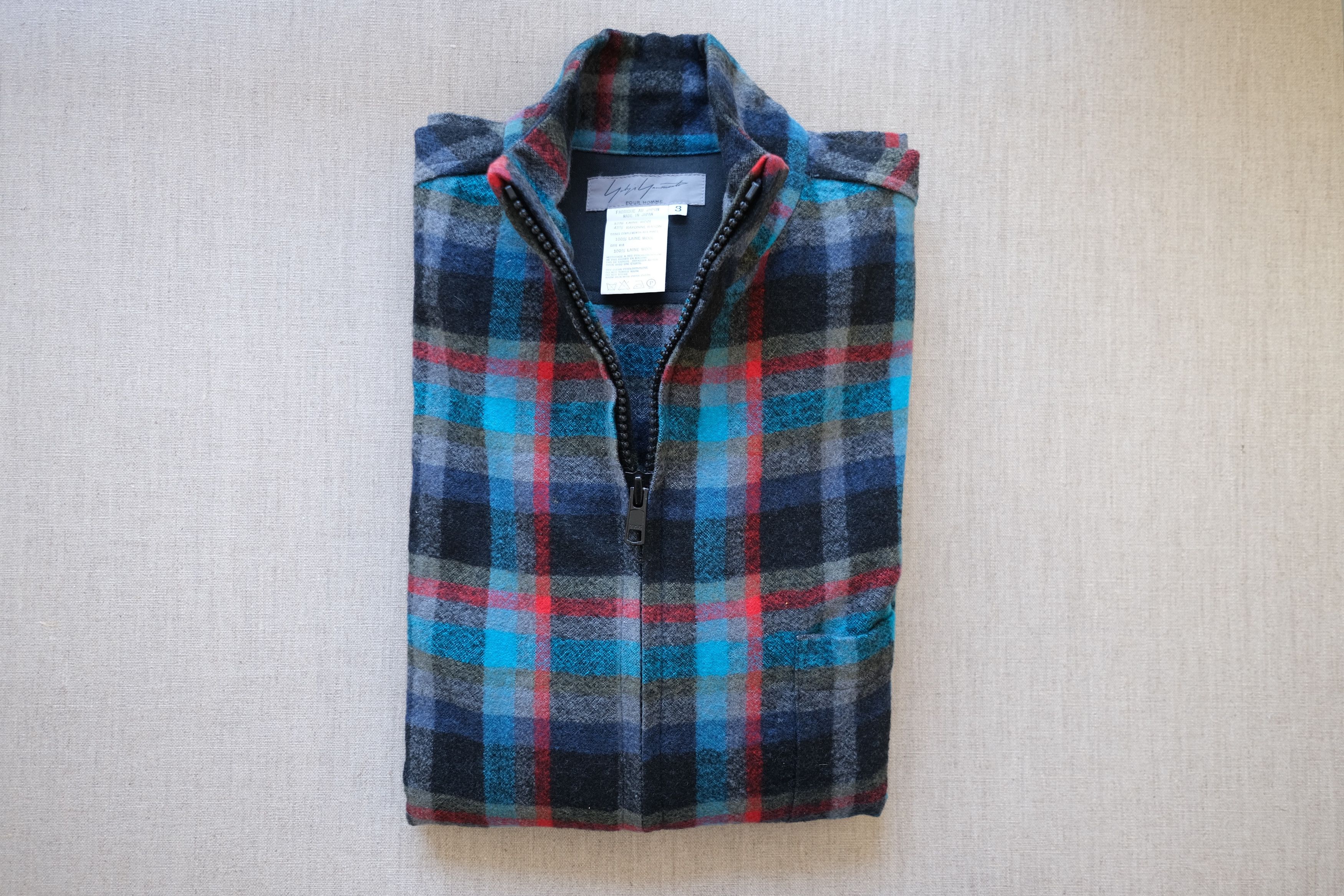 AW02 Plaid Dual-Zip Shirt/Jacket, YYPH - 13