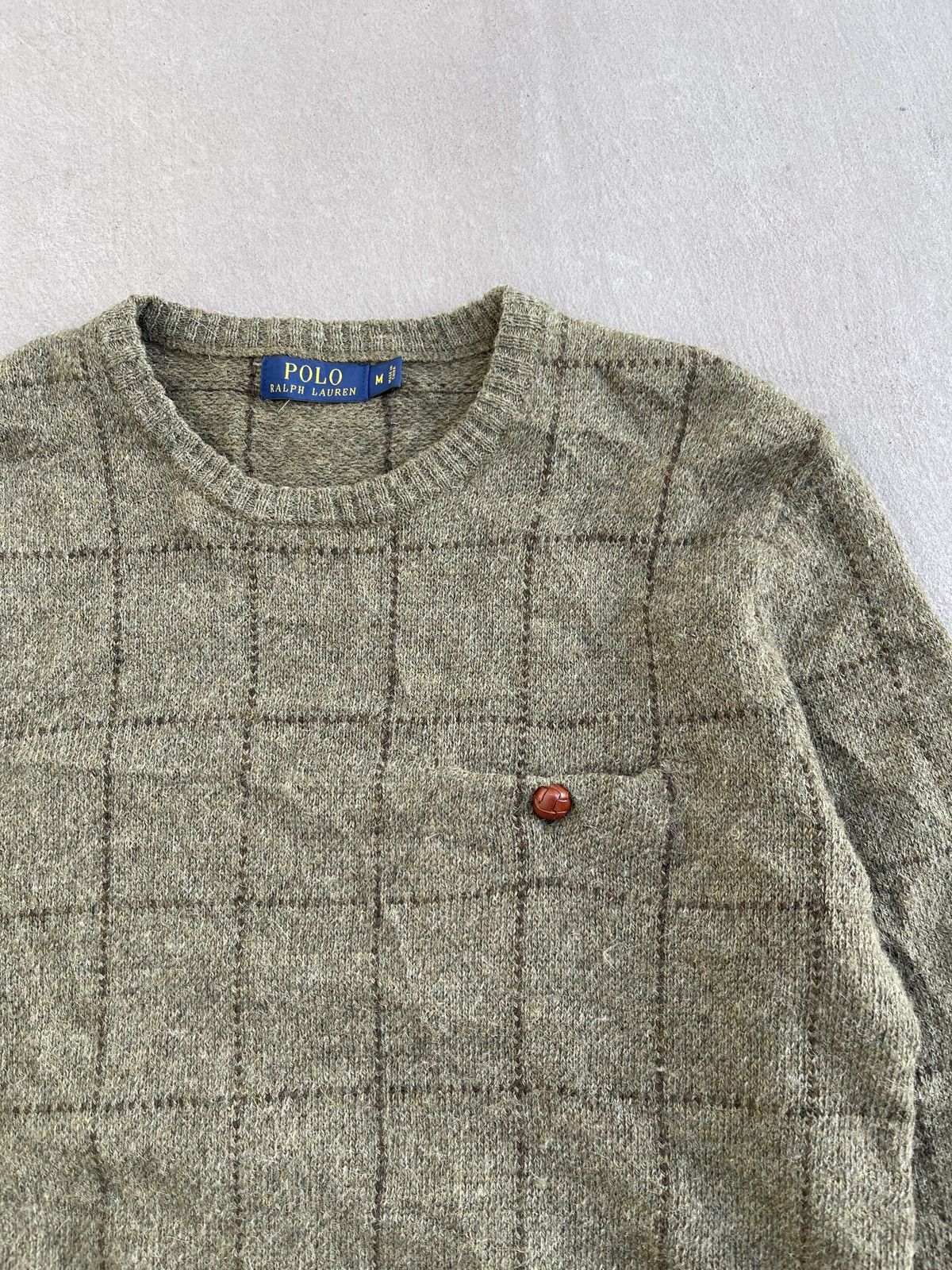 STEAL! Vintage Polo Ralph Lauren Wool Pocket Knit Sweater - 2