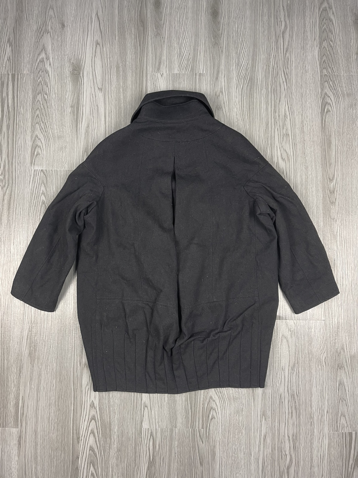 Steals🔥AD2011 Black Wool Bottom Pleated 3Q Jacket - 2