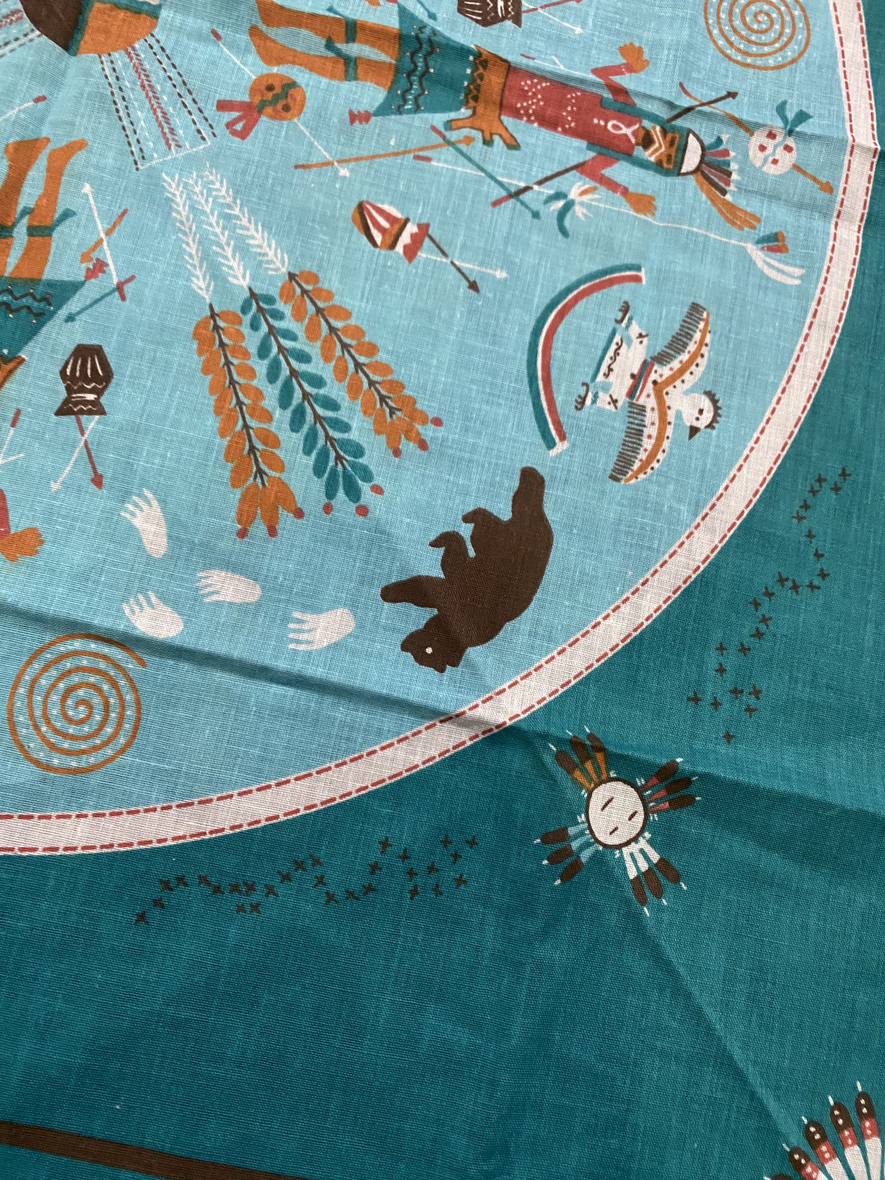 Vintage Native American-Inspired Bandana – Southwest Tribal Print – 50/50 Cotton Poly USA Made - 5