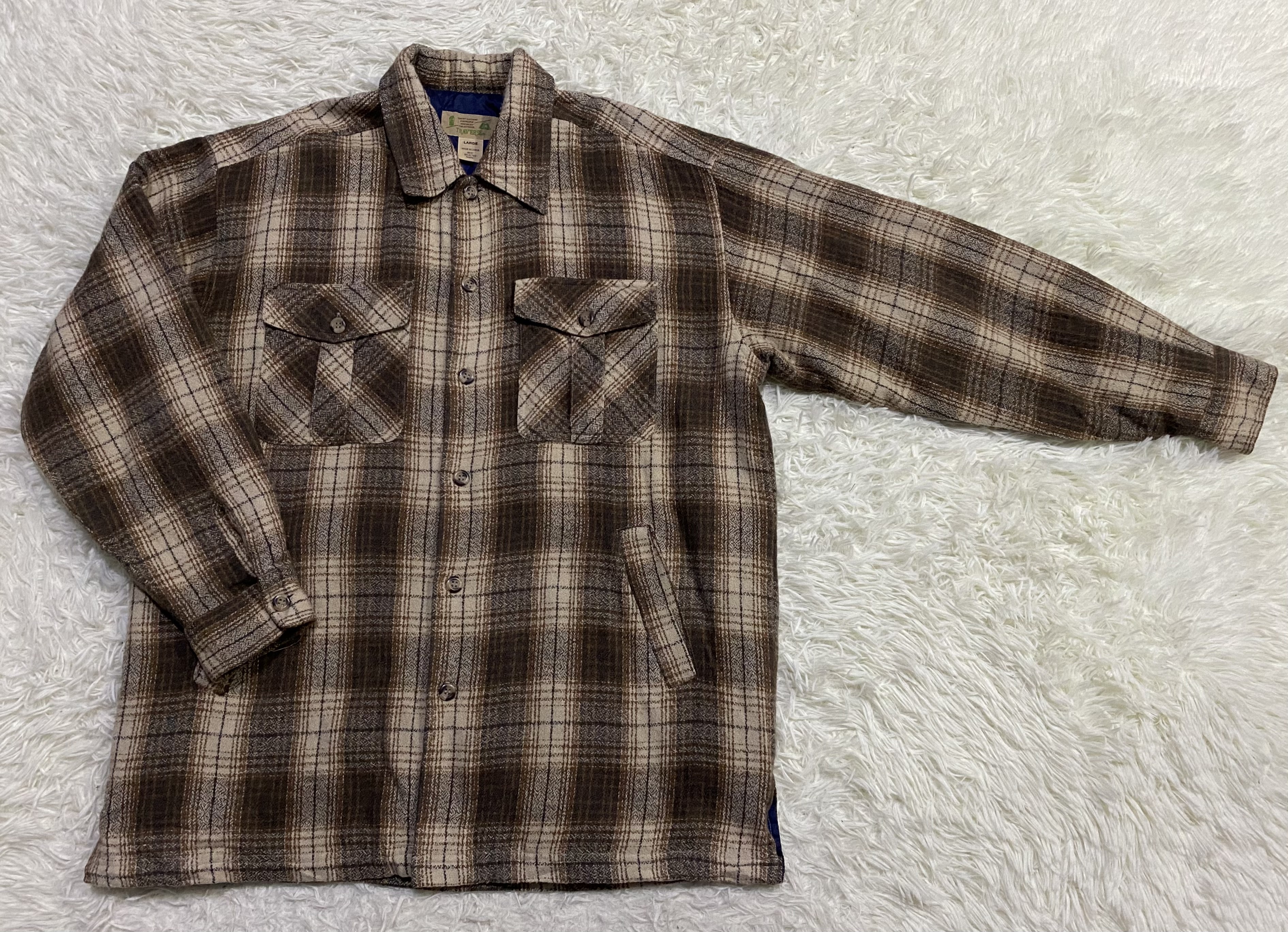 Flannel - Trav'ers AW-1 Checked Wool Blend Quilted Flannel - 11