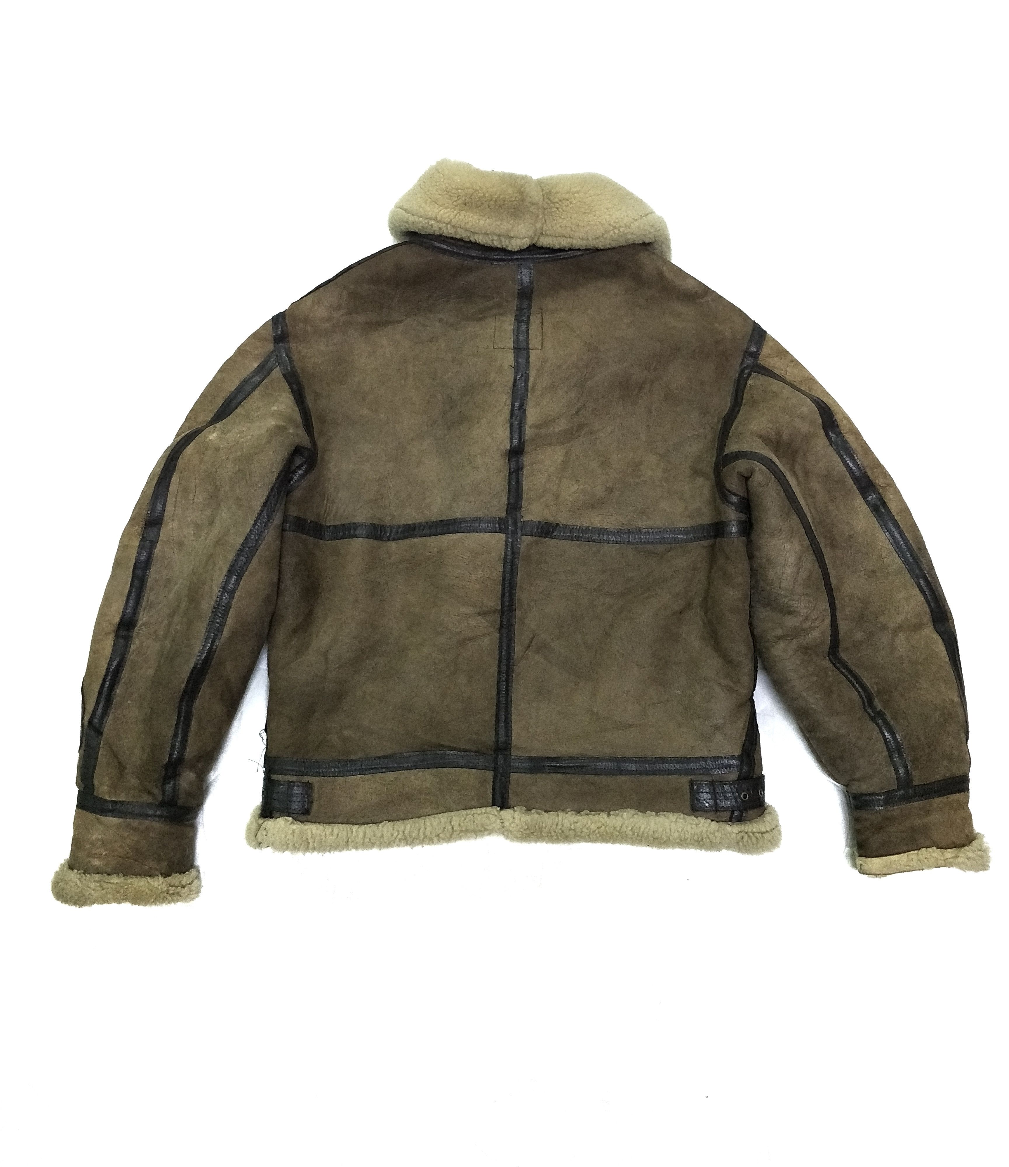 Vintage Sheepskin Shearling Avirex Aviator Bomber - 3