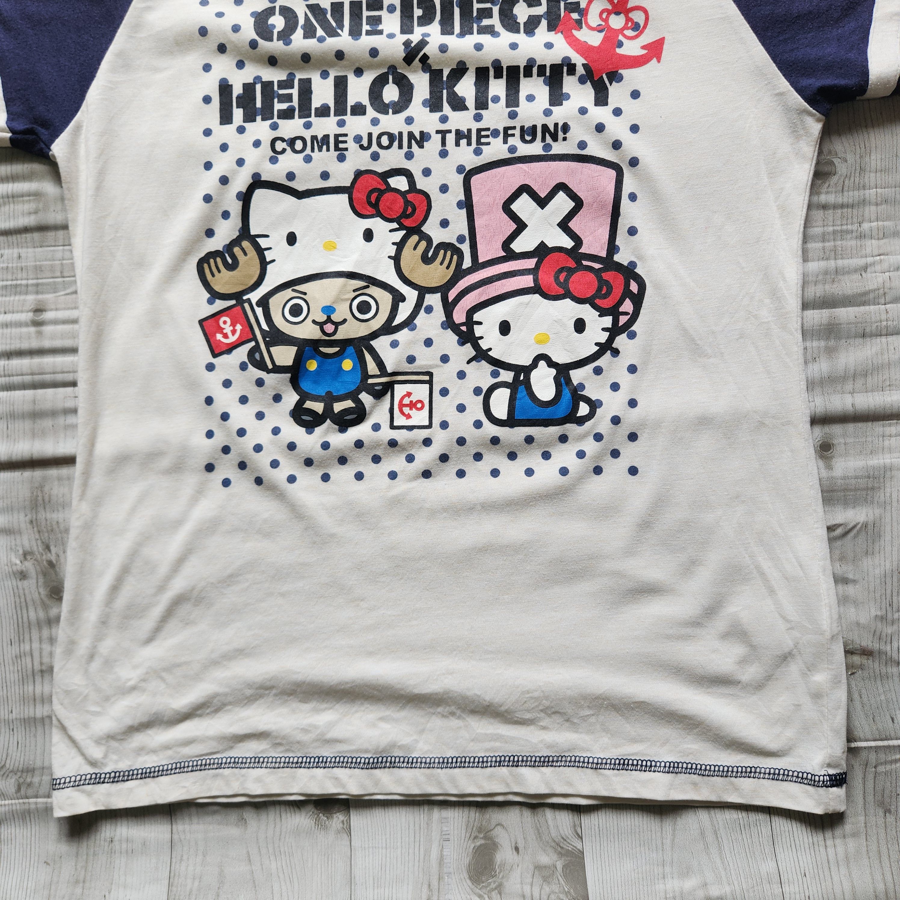 One Piece X Hello Kitty Vintage Y2K TShirt Japan - 4