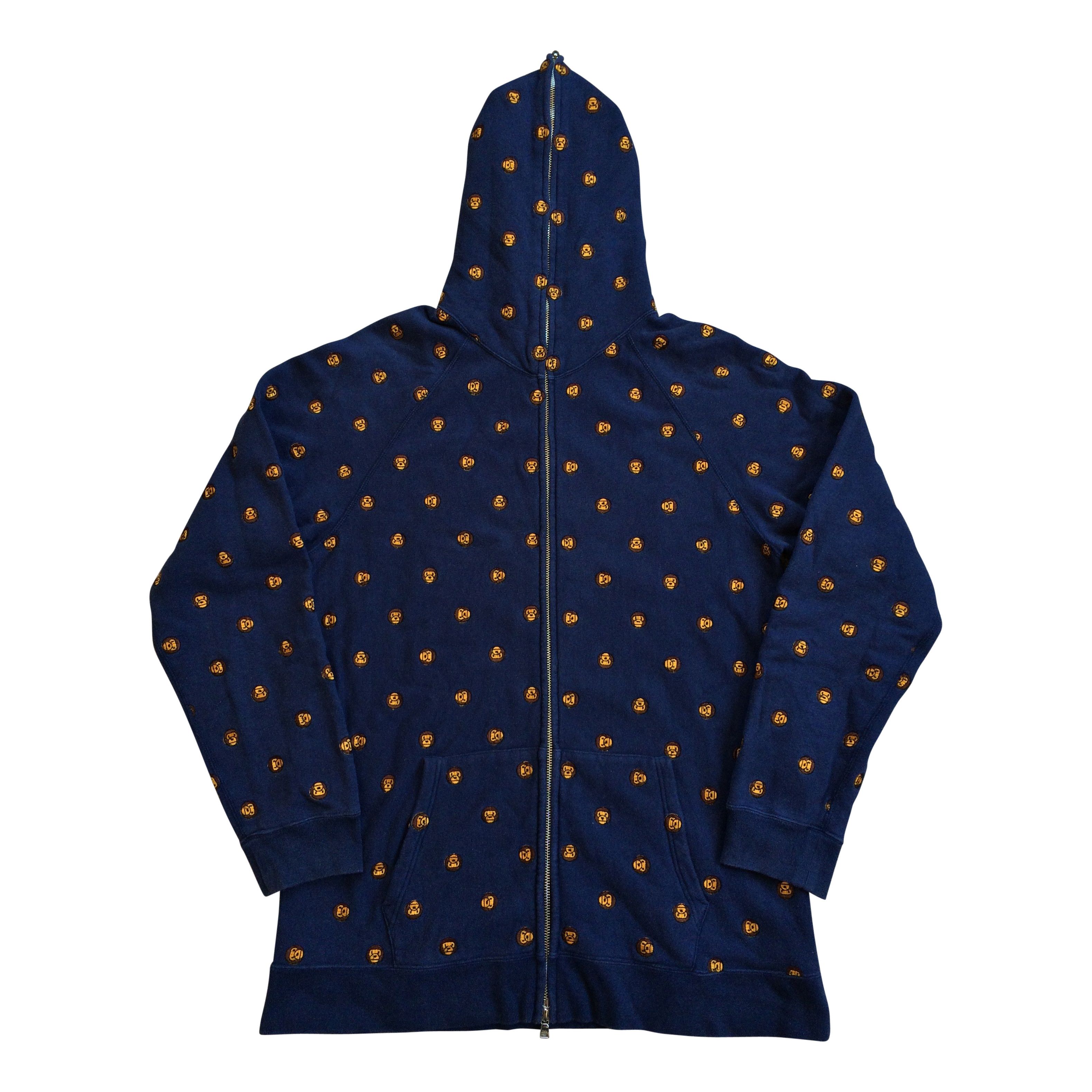 Bape Baby Milo Embroidered Full Zip Hoodie - 1