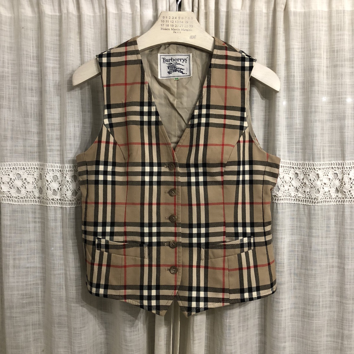 Vintage burberry checked vests - 2