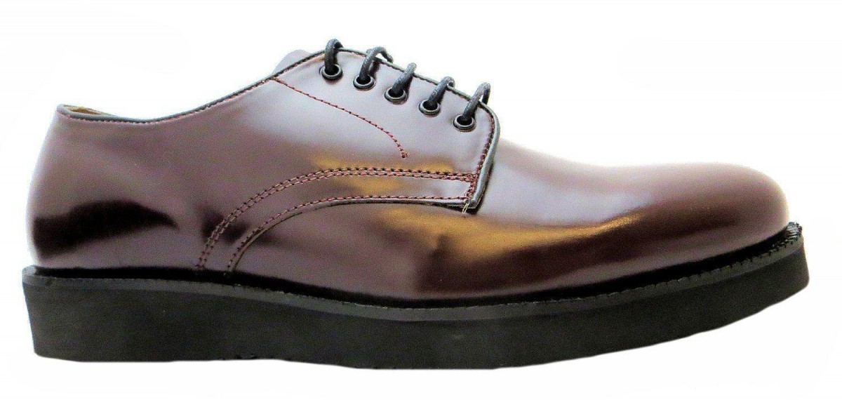 H By Hudson - Rare Burgundy Plattform Creeper Derby Dress Leather Shoes - 7