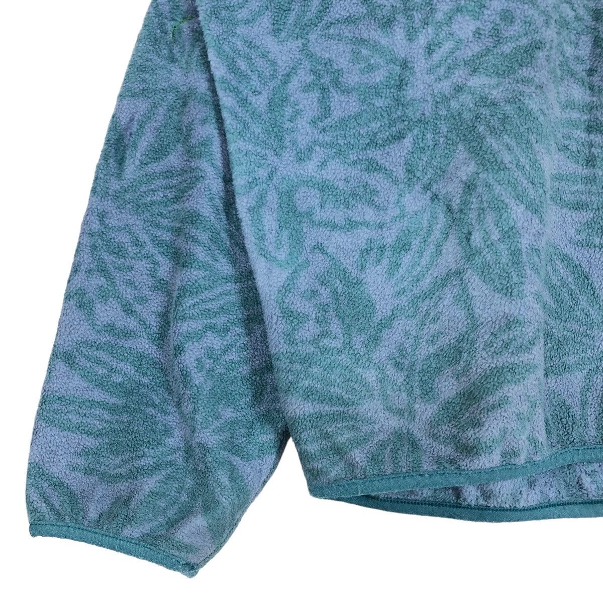 Vintage Patagonia Mock Neck Fleece Sweater Floral Pattern - 4