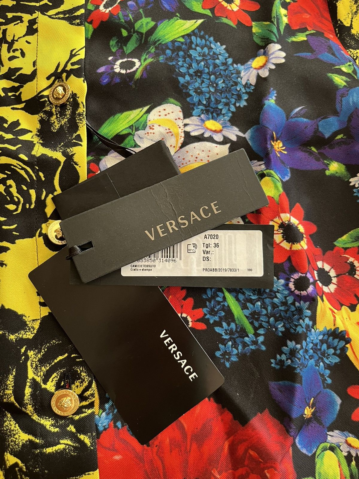 NWT - Versace Floral Silk Blouse - 5