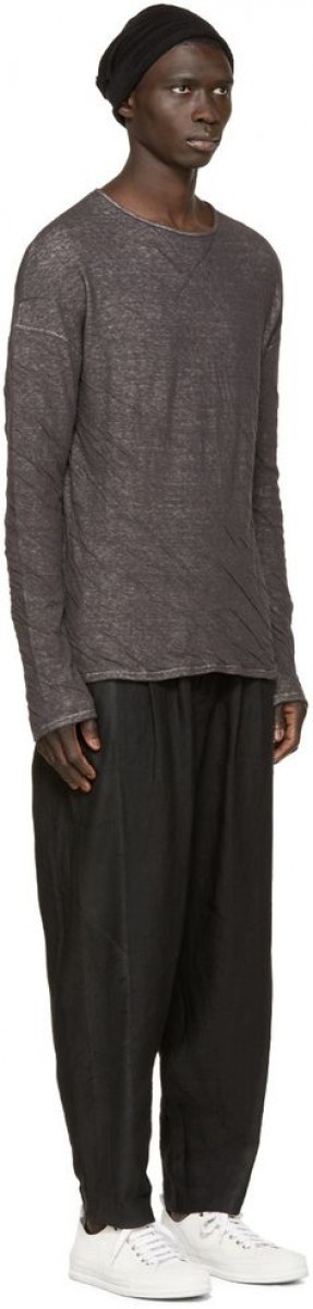 Isabel Benenato - Double layer crumpled sweatshirt.Like Rick Owens or Devoa - 1