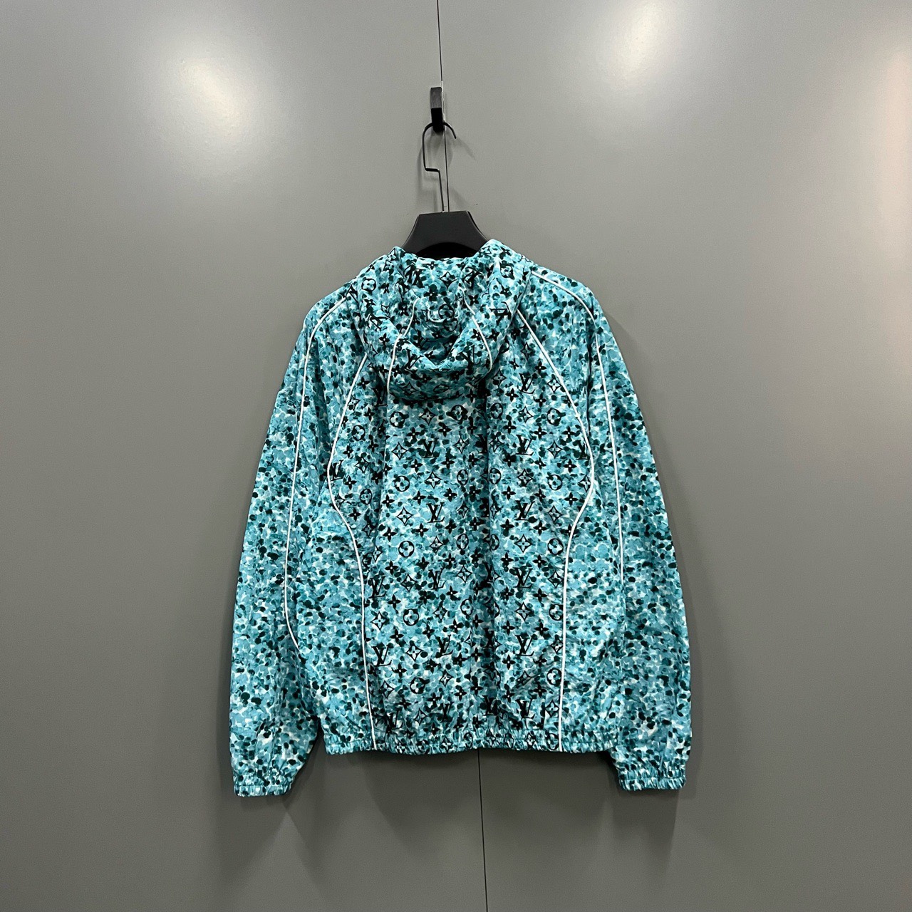 Louis Vuitton lv blue all over logo hooded jacket - 2