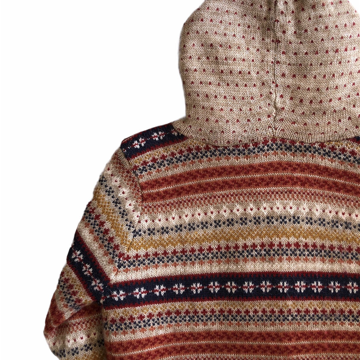 Japanese Brand - Cardigan Hoodie Navajo Knit Fleece Lining - 6