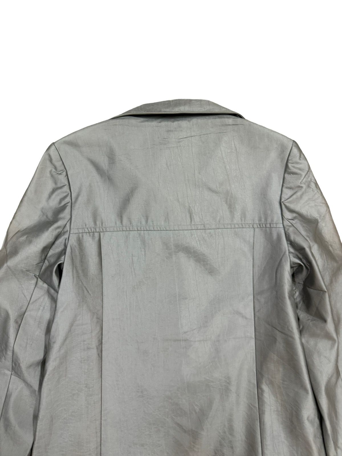 Vtg🔥Balenciaga La Mode Buttoned Long Jacket Metallic Grey - 9
