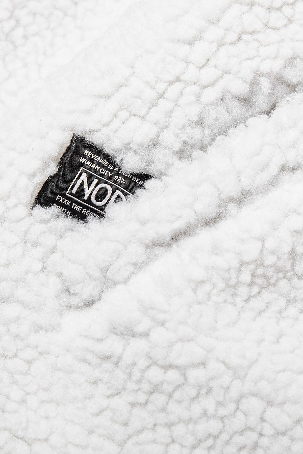 Hype - Nodot: Bebber Fleece NOD Embroidery White Coat Large - 8