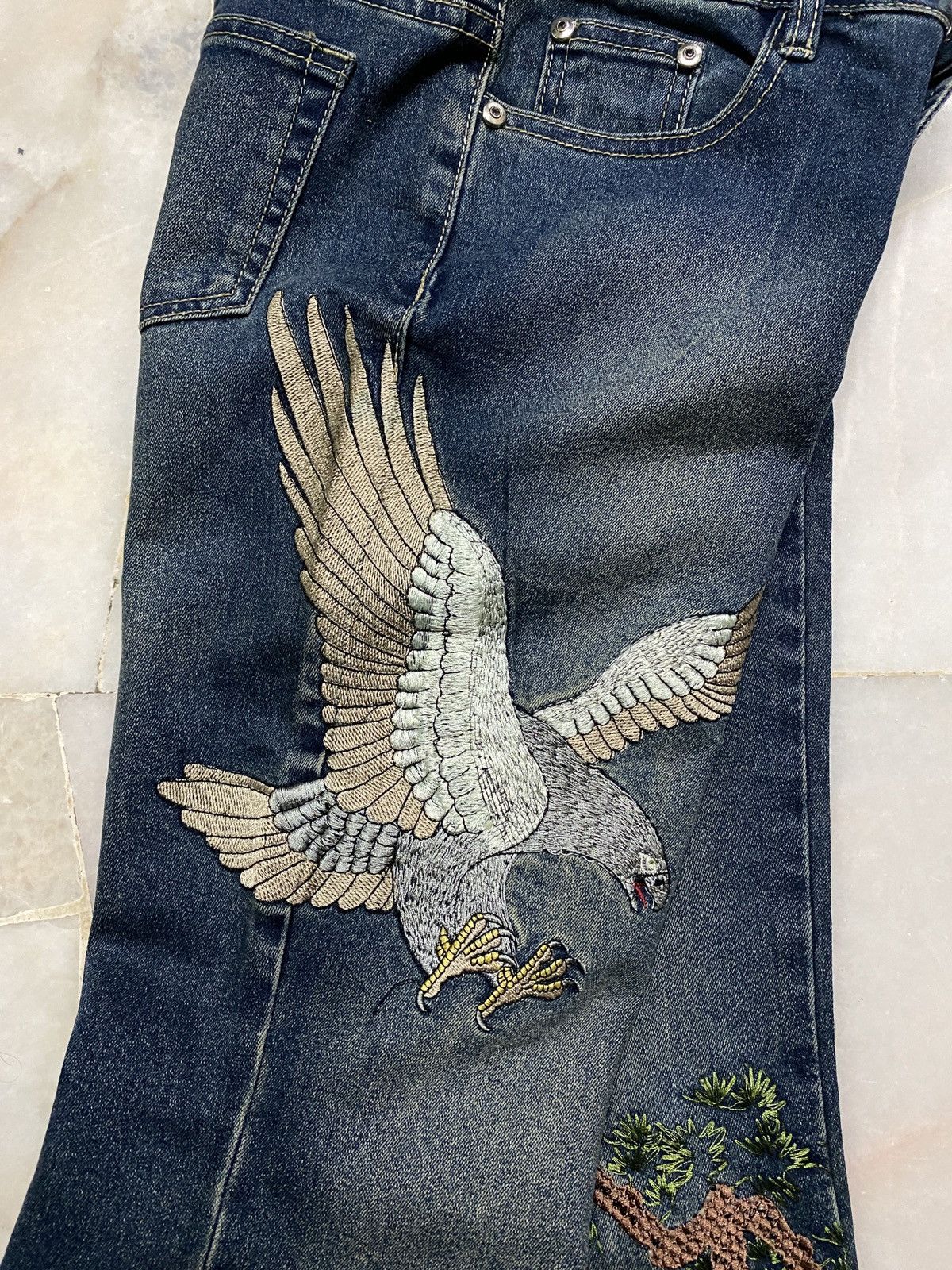 💥Flare Japanese Motive Eagle Embroidere Karakuri like Style - 15