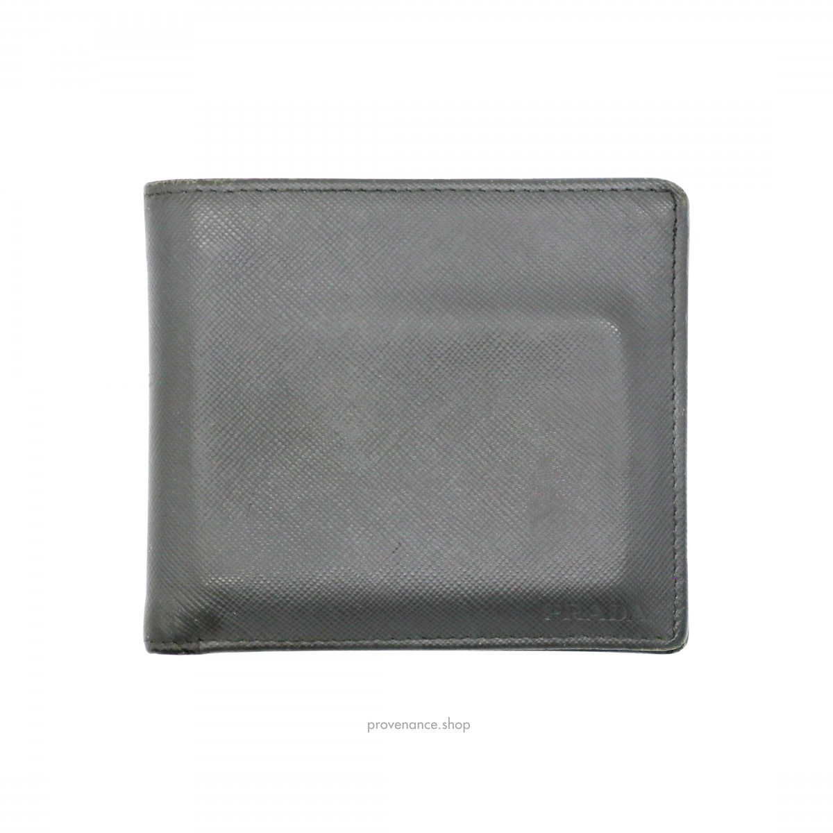 Prada Bifold Wallet - Grey Saffiano Leather - 1