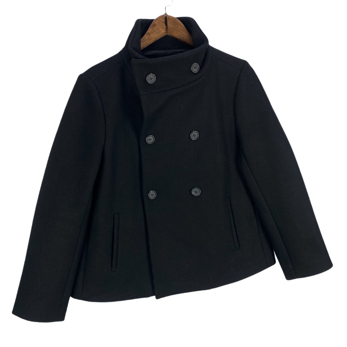 A.P.C Peacoat Wool Cropped Jacket Made In Poland - 7